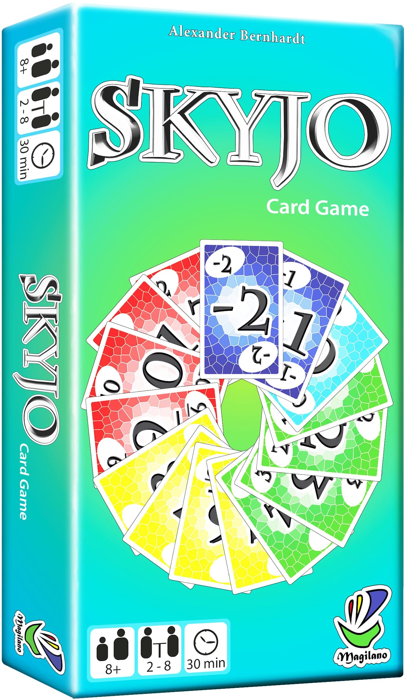 SKYJO, Divertido Juego de Cartas para Jóvenes y Menos Jóvenes, Juego Divertido para Fiestas en el Círculo de Amigos y Familia.