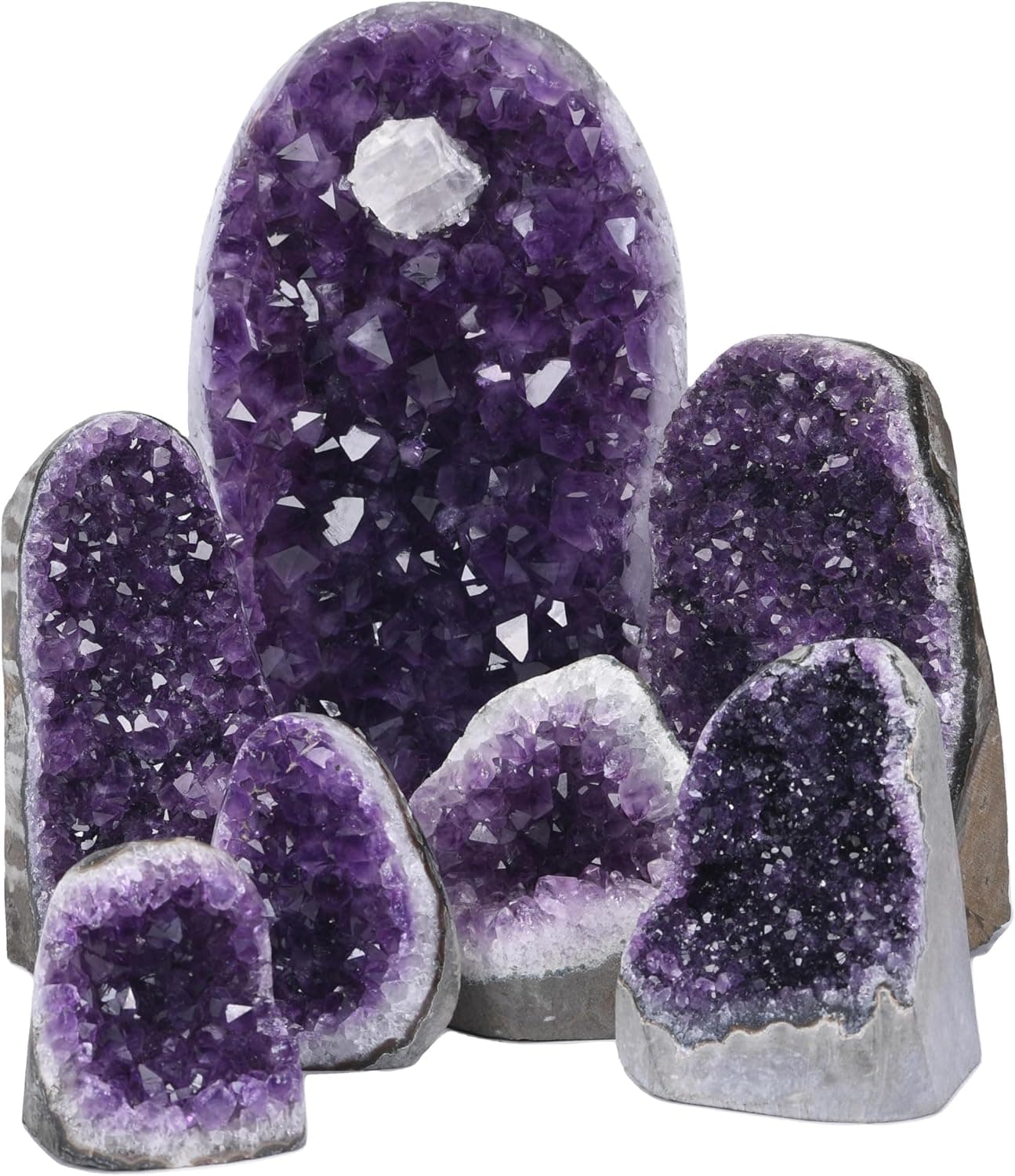SUPERIOR Amethyst Crystal Rock Cluster [3/4 to 1 lbs] - Natural Edge, Flat Bottom, Healing & Calming Unique Amethyst Purple Geode Stone - Ideal Purple Decoration - Free Selenite Wand .75 lbs - 1 lbs - Image 9