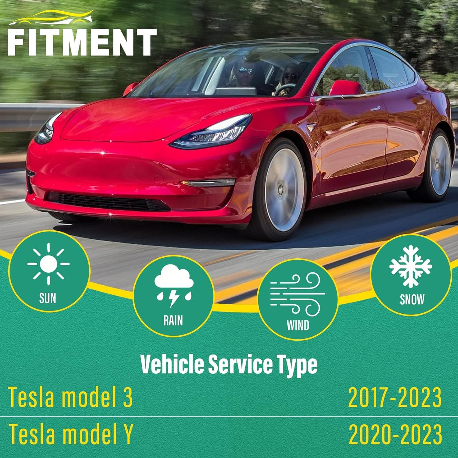 26" 19" Windshield Wiper Blades Replacement for Tesla Model Y 2020-2023 Model 3 2017-2023 Premium All Weather Wiper Blade -OEM Quality(2 of Set) 26"+19" A Top Lock - Image 3