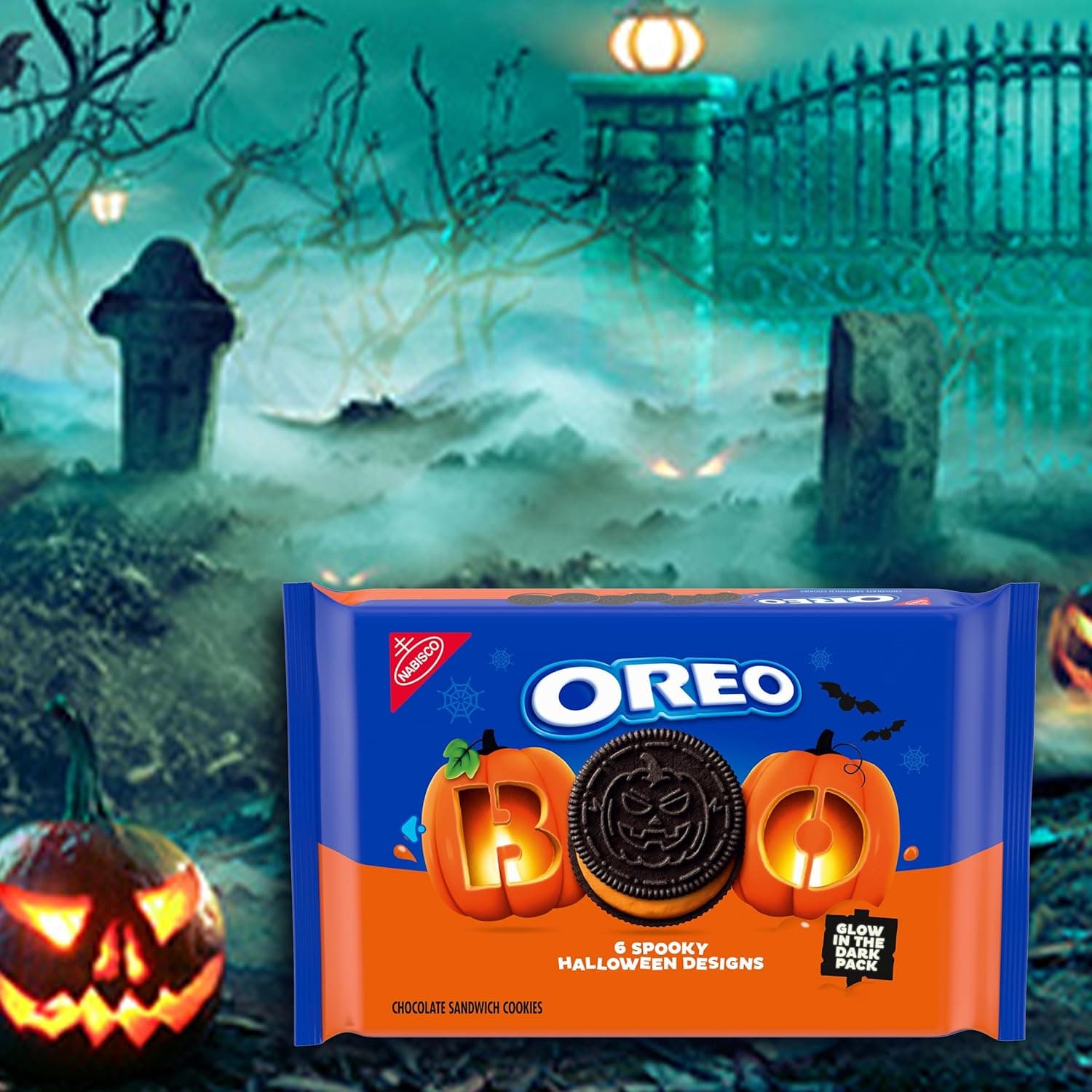 OREO Orange Creme Chocolate Sandwich Cookies, Limited Edition, Halloween Cookies, 18.71 oz Orange crème chocolate sandwich 18.71 Ounce (Pack of 1) - Image 8