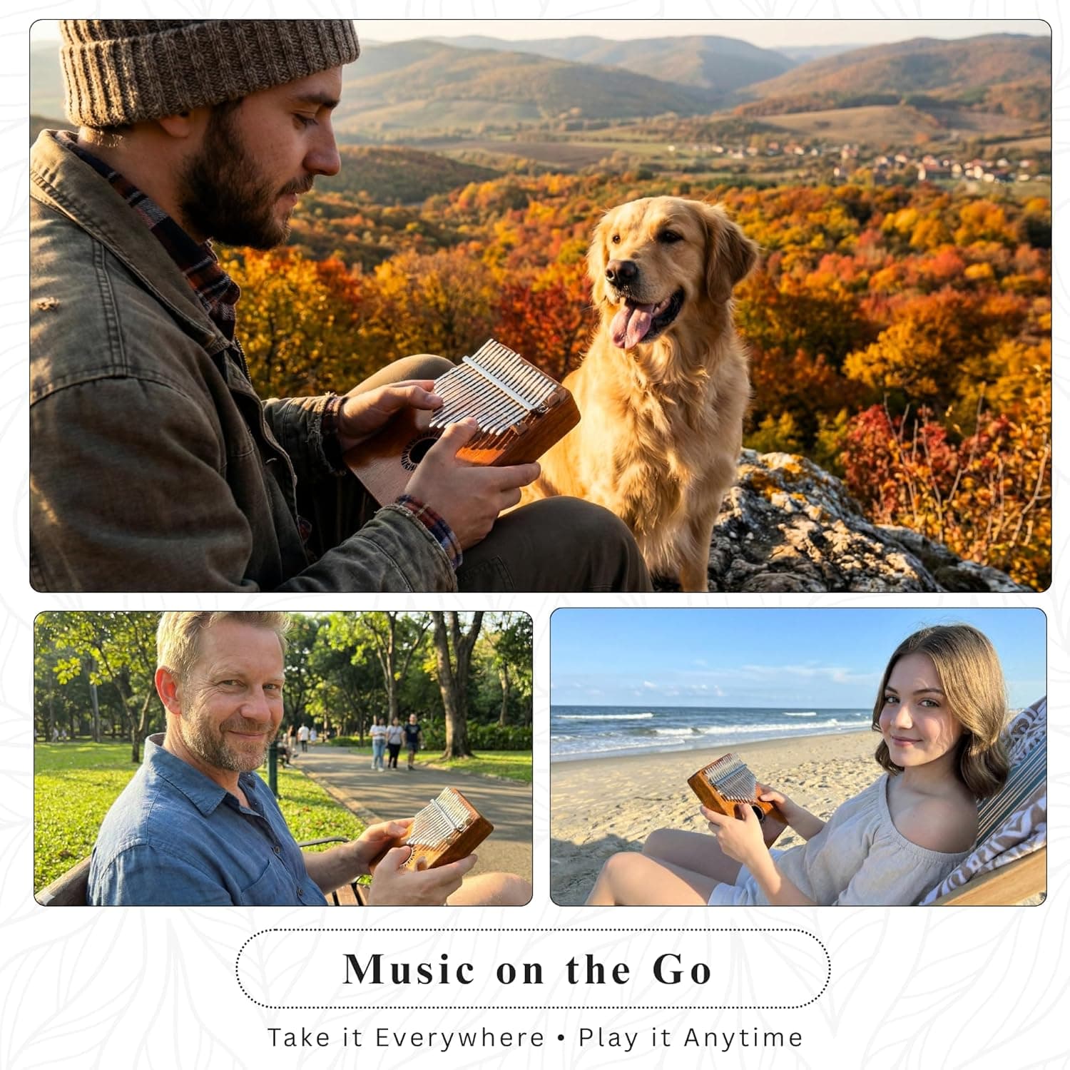 Kalimba Thumb Piano 17 Keys, Portable Mbira Finger Piano Gifts for Kids and Adults Beginners Wood 17 Keys - Image 6