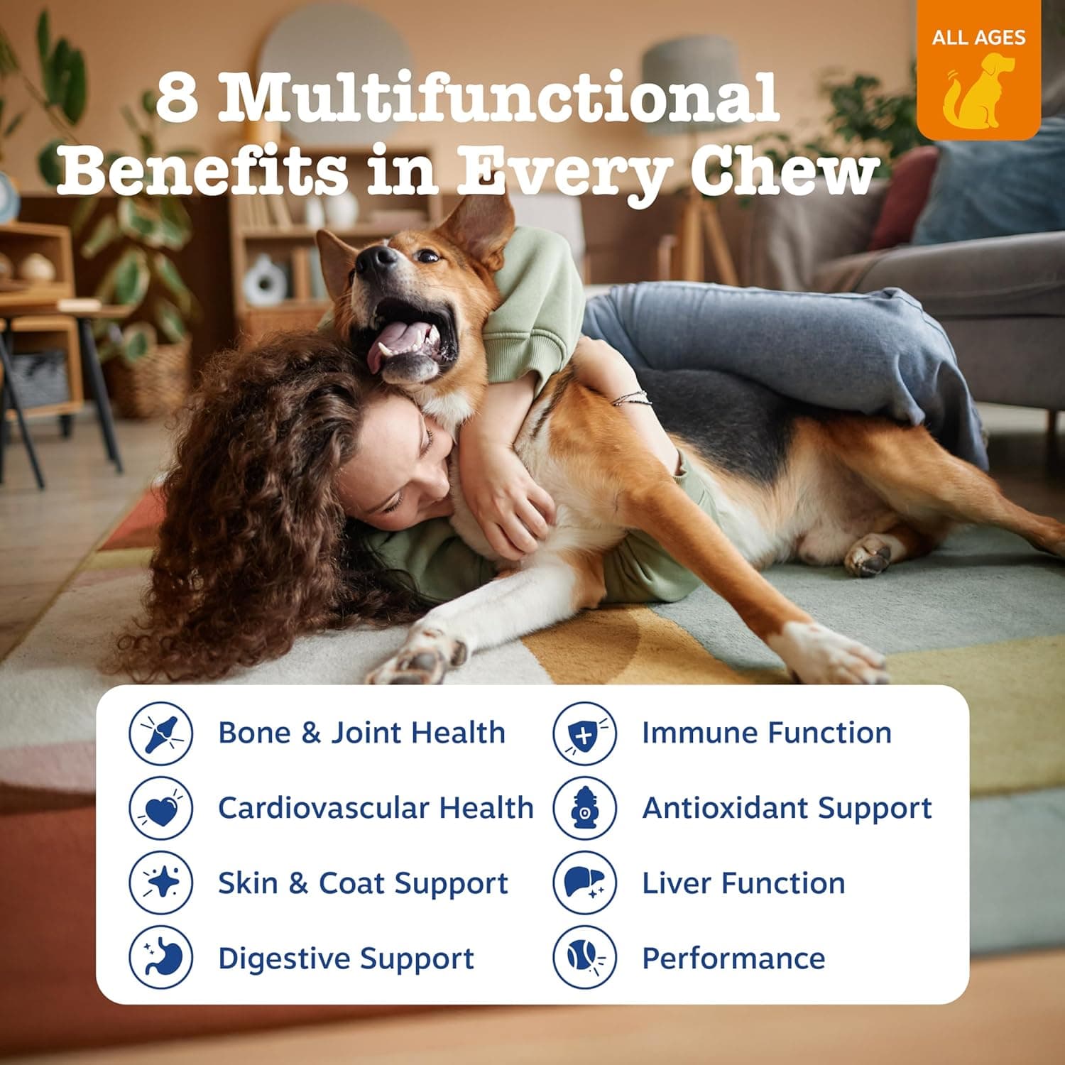 Zesty Paws Dog Multivitamin, Chewable Dog Vitamins and Supplements for Hip & Joints, Skin & Coat, Omega 3 Fish Oil for Dogs- Senior & Puppy Multivitamin- Chicken- 90ct Chicken 90 Count (Pack of 1) - Image 3
