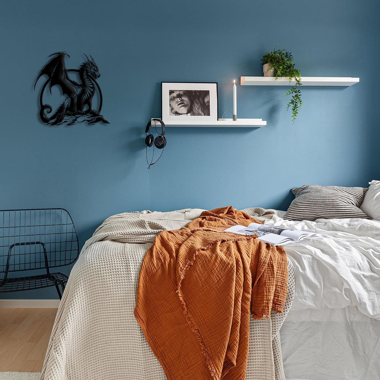 Rajukit Metal Dragon Wall Art – Dragon Wall Decor,Western Room Decor,Fantasy Decor for Living Room Bedroom Office - Image 5