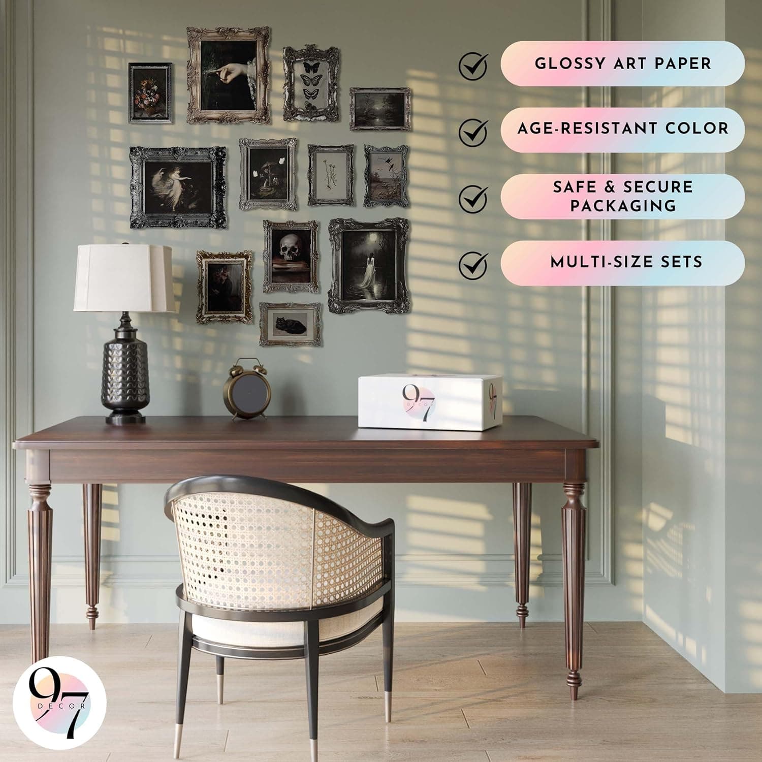 97 Decor Dark Academia Decor - Victorian Gothic Wall Art Prints, Dark Moody Aesthetic Pictures, Creepy Goth Posters Vintage Gothic Painting for Home Bedroom Decorations (8x10 Unframed) Dark Academia Fantasy UNFRAMED - Image 6