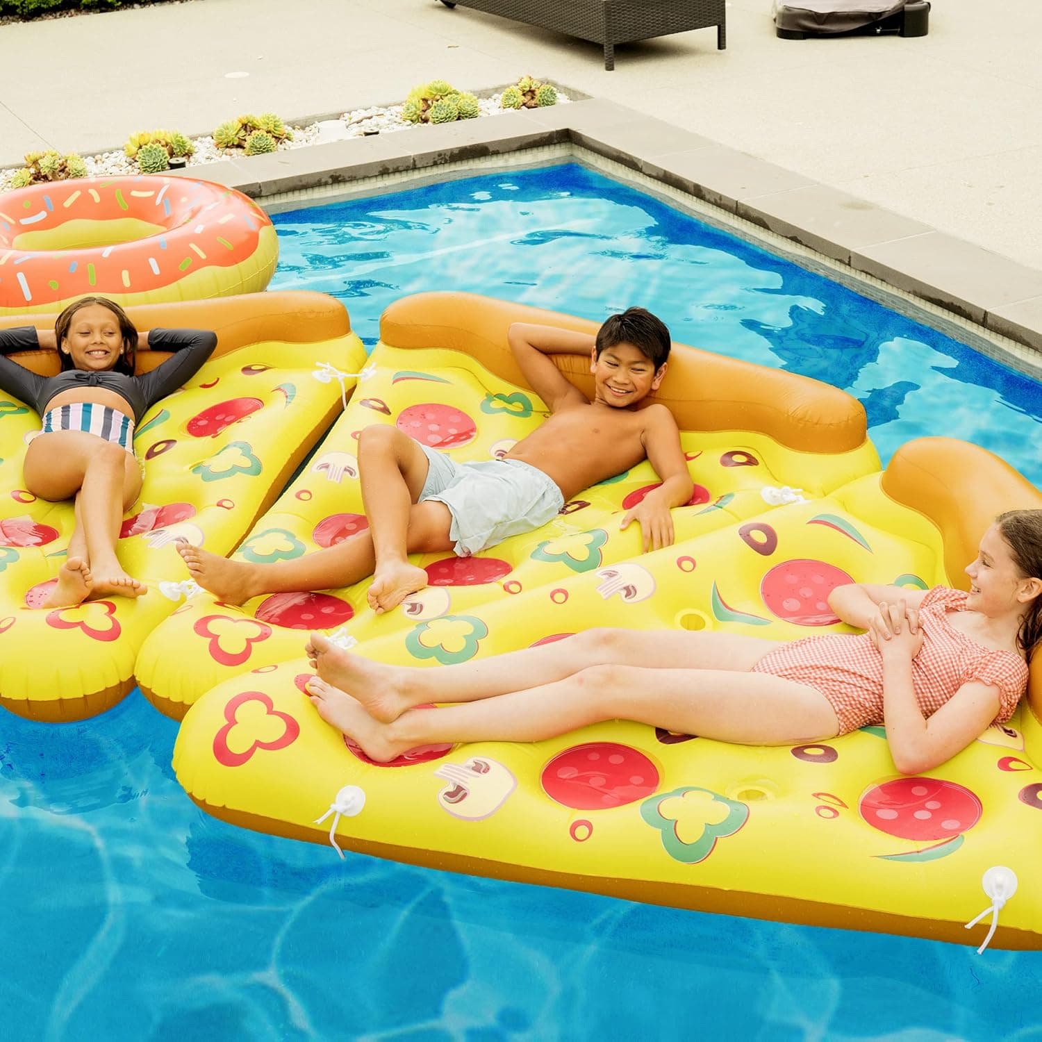 Greenco Giant Inflatable Pizza Pool Float Single - Pizza Floats for Pool - 75 x 61 Inches - Image 6
