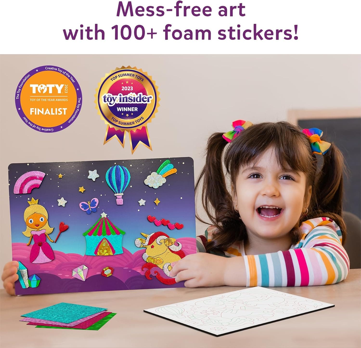Skillmatics Foil Fun - Unicorns & Princesses, No Mess Art for Kids, Craft Kits & Christmas Fun Supplies, DIY Creative Activity, Travel Toys, Gifts for Ages 4, 5, 6, 7, 8, 9 1. Unicorns & Princesses - Image 6