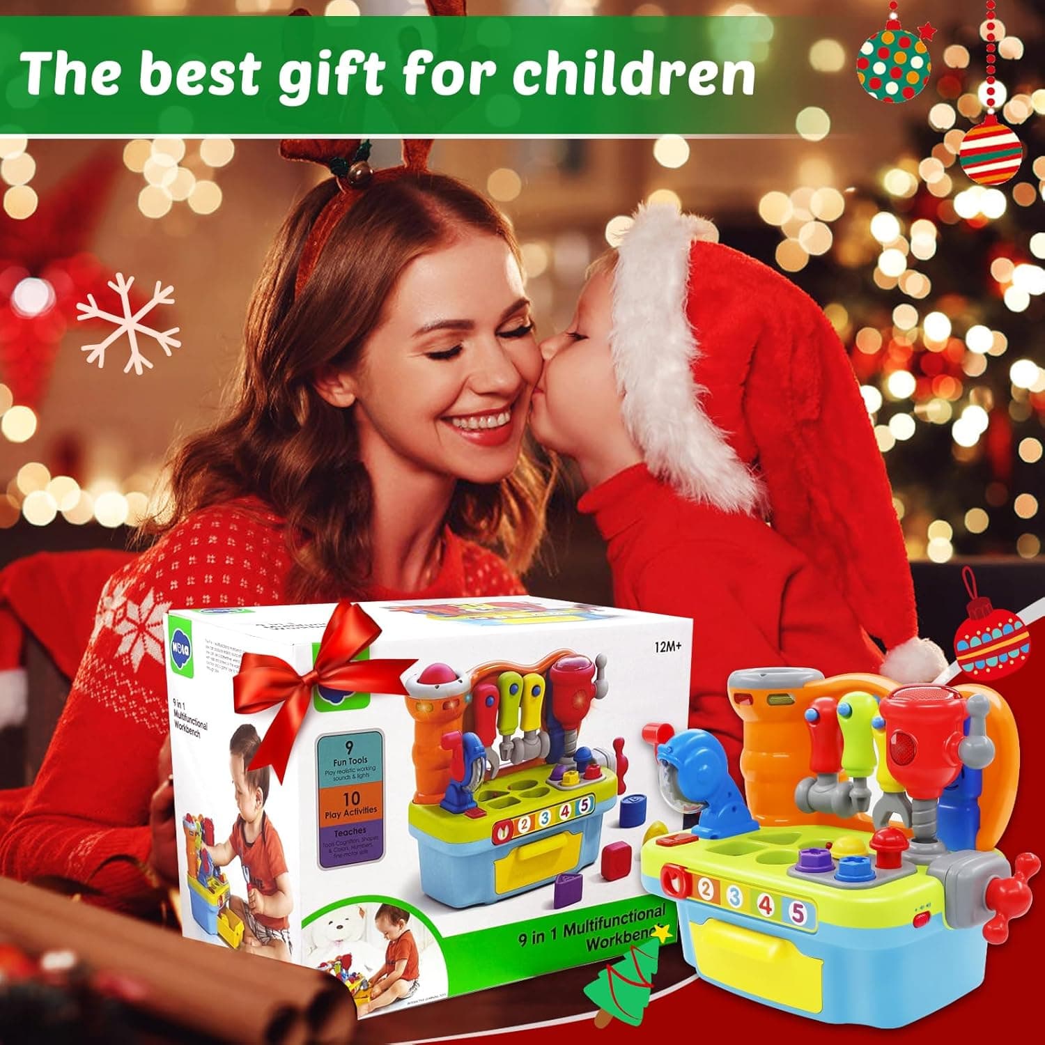 Baby Toys for 1 Year Old Boy Girl Musical Learning Workbench for 1 2 Year Old Boy Birthday Gift Early Educational Sound Shape Toddler Toys Age 1-2 Tool Set for Kids 12-18 Months - Image 9