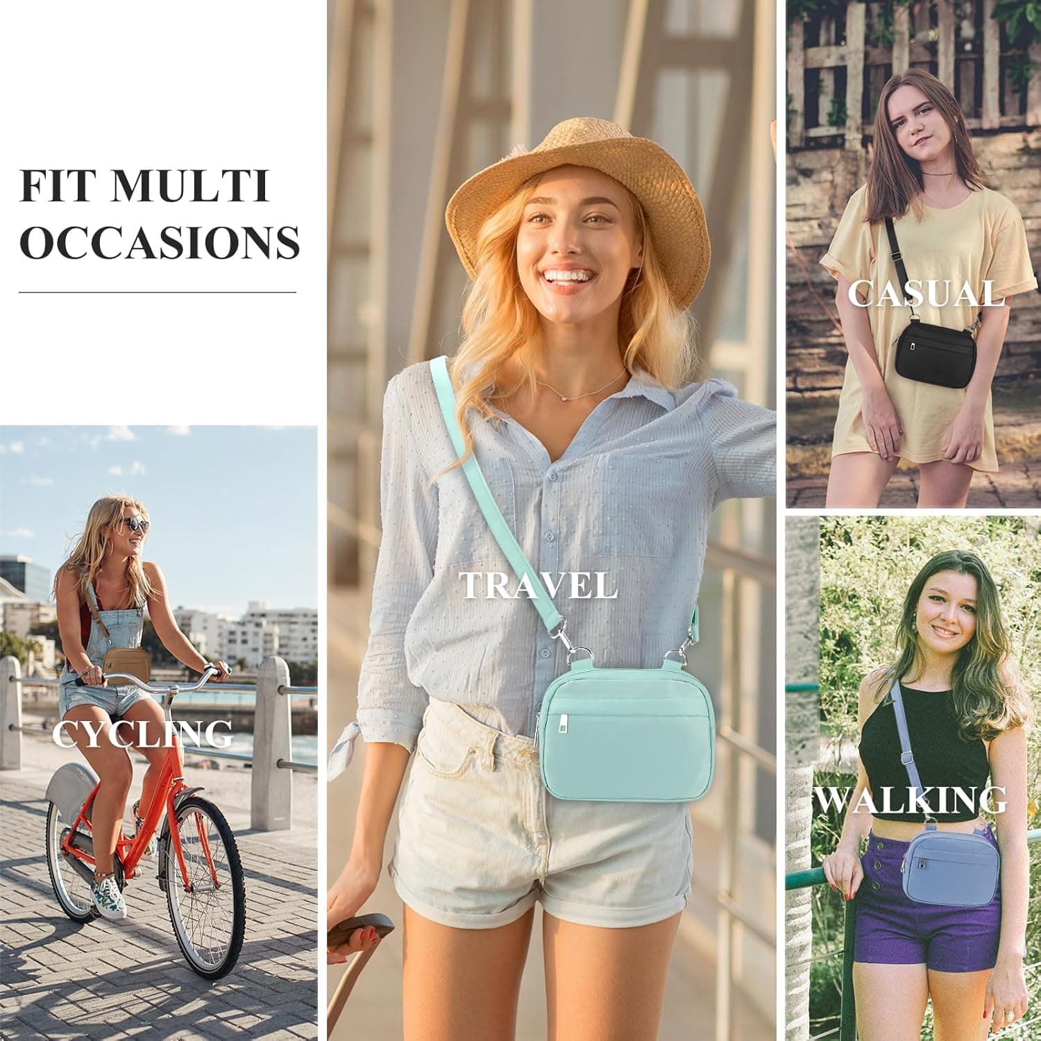 MAXTOP Small Crossbody Bags for Women Belt Bag Fanny Pack with Adjustable Strap Black Small Crossbody Bag - Image 7