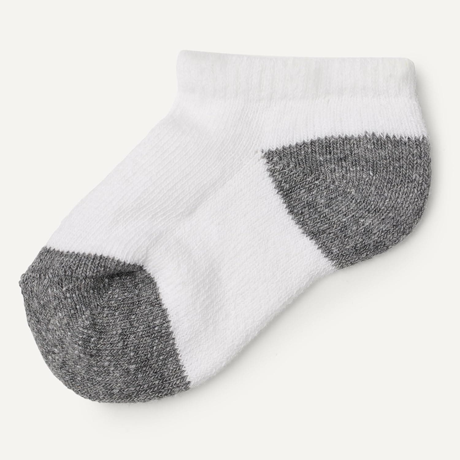 Amazon Essentials Unisex Kids and Toddlers' Cotton Low Cut Cushioned Socks for Boys Girls Toddlers, 14 Pairs Medium White/Grey - Image 6