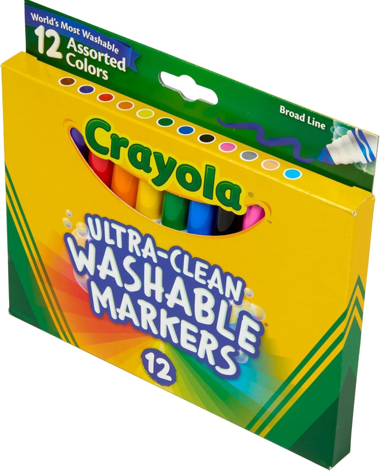 Crayola Broad Line Markers (12 Count), Washable Markers for Kids, Assorted Colors, Arts & Crafts Supplies, For Coloring Books & Art Projects, Ages 3+ - Image 5