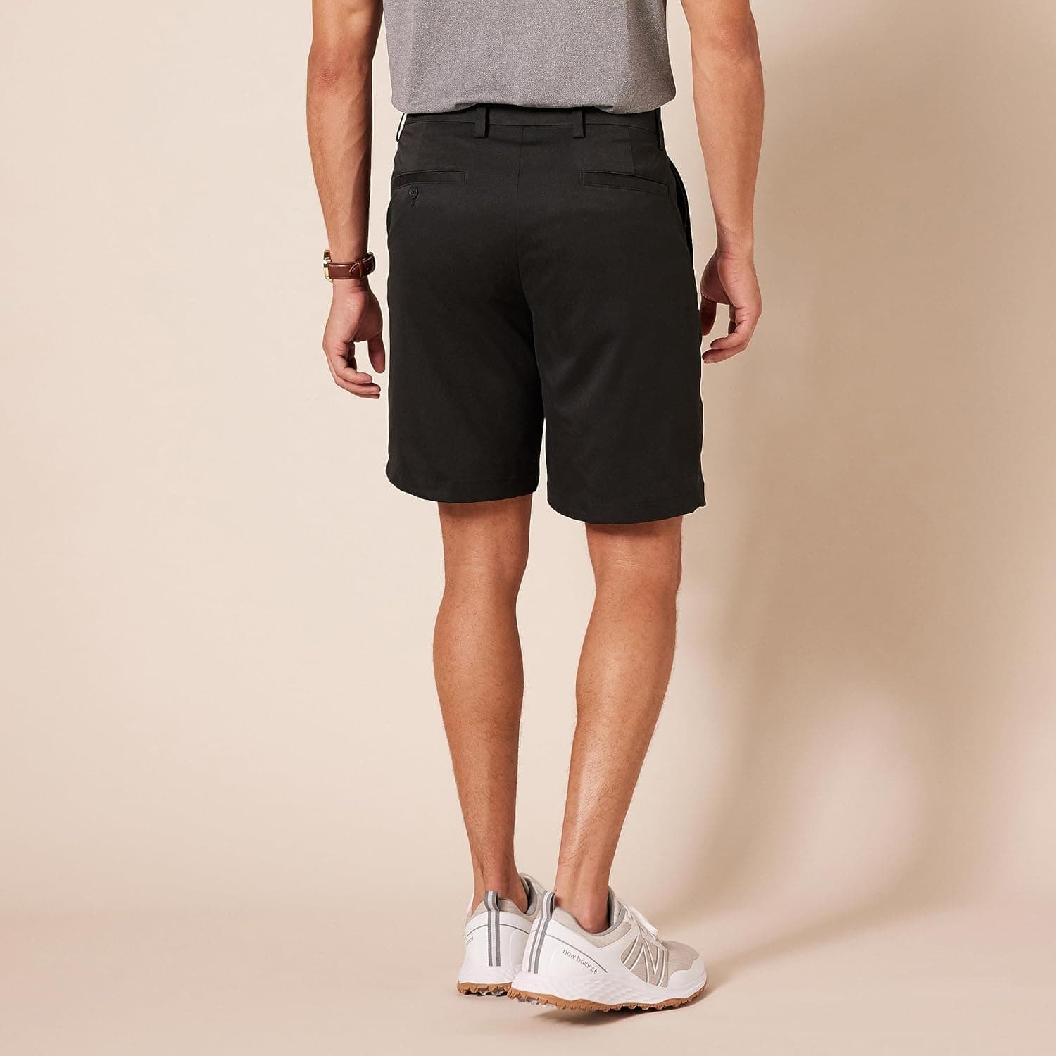 Amazon Essentials Men's Classic-Fit Stretch Golf Shorts (Available in Big & Tall) Recycled Polyester Blend Black 32 - Image 3