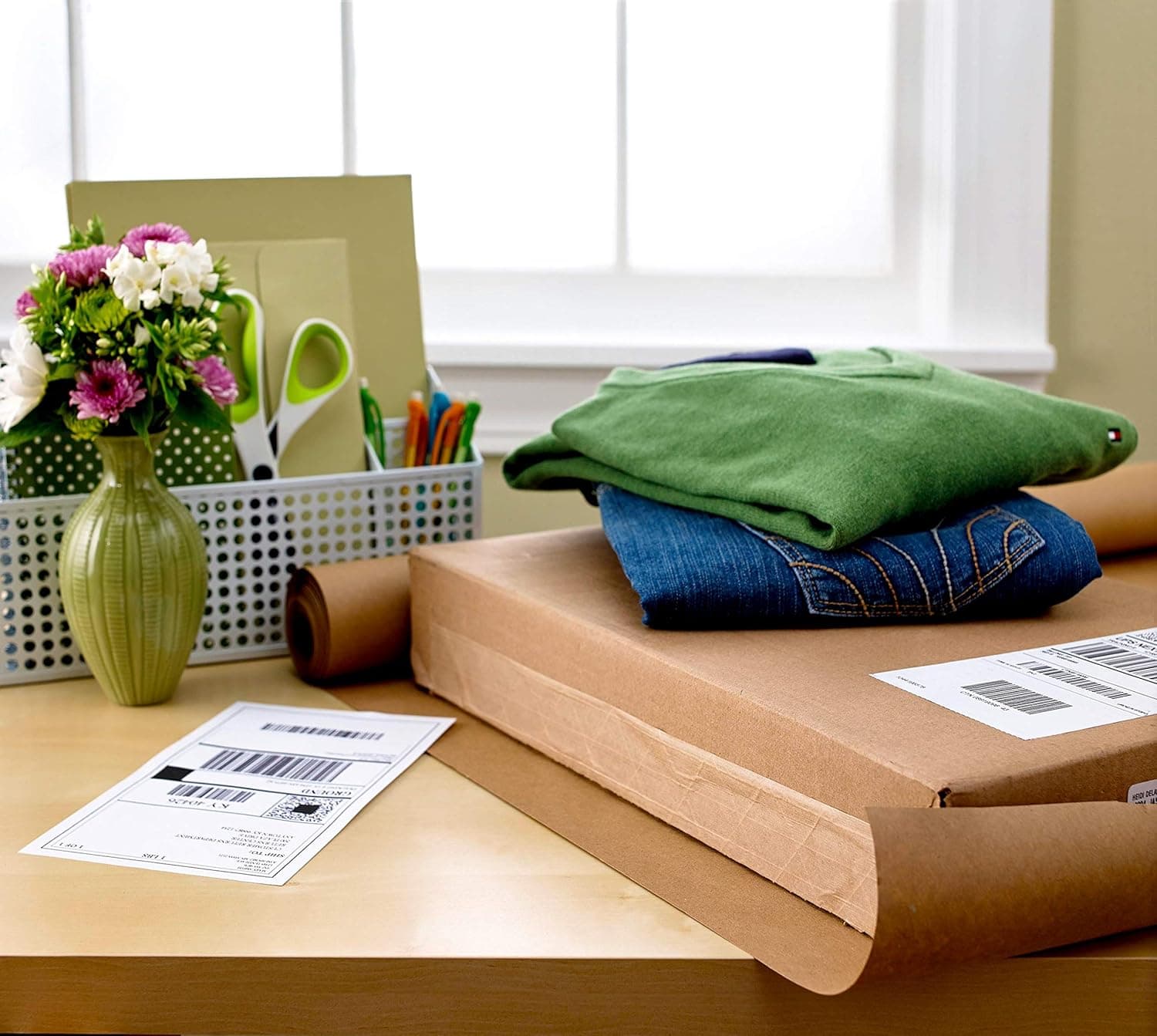 Scotch Sure Start Packing Tape, Clear, Quiet Unwind and Easy Start, 1.88 in. x 22.2 yd., 6 Tape Rolls with Dispensers 6 Rolls - Image 12