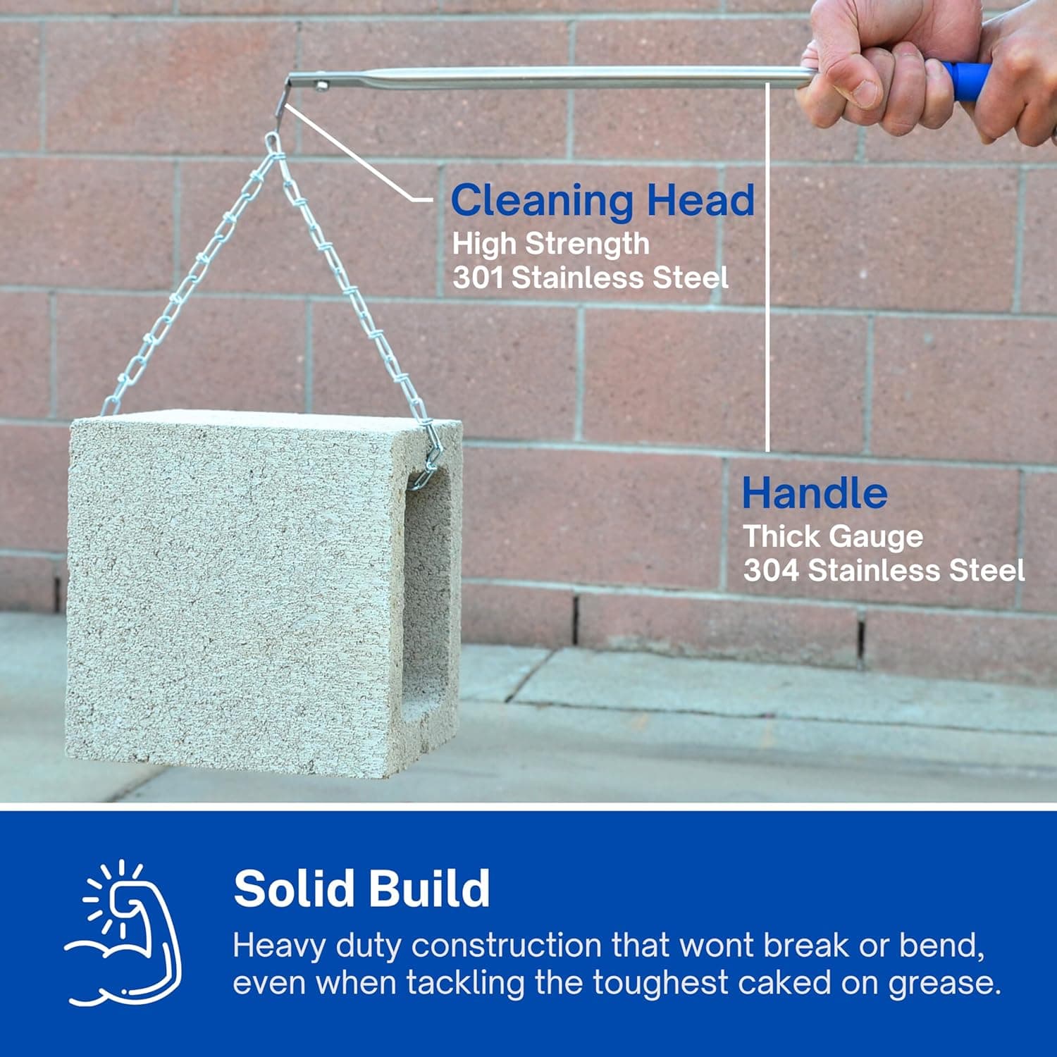 Grill Floss Premium Grill Scraper for Outdoor Grill with Round Grates - Bristle Free Grill Brush for Outdoor Grill - BBQ Grill Grate Cleaner Cleans Top and Bottom of Grill Without Lifting Grates - Image 7