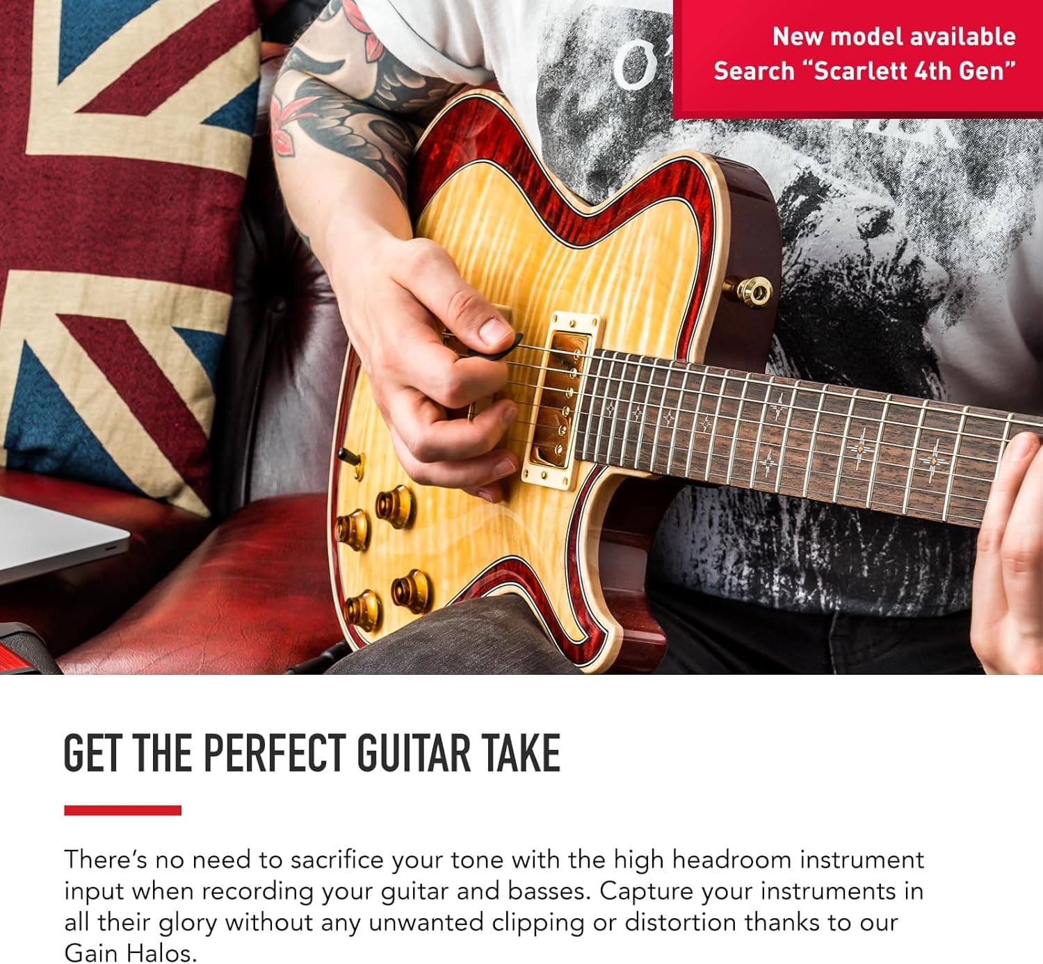 Focusrite Scarlett Solo 第三代 USB 音频接口，适合吉他手、歌手、播客主持人或制作人进行录音和回放 - Image 4