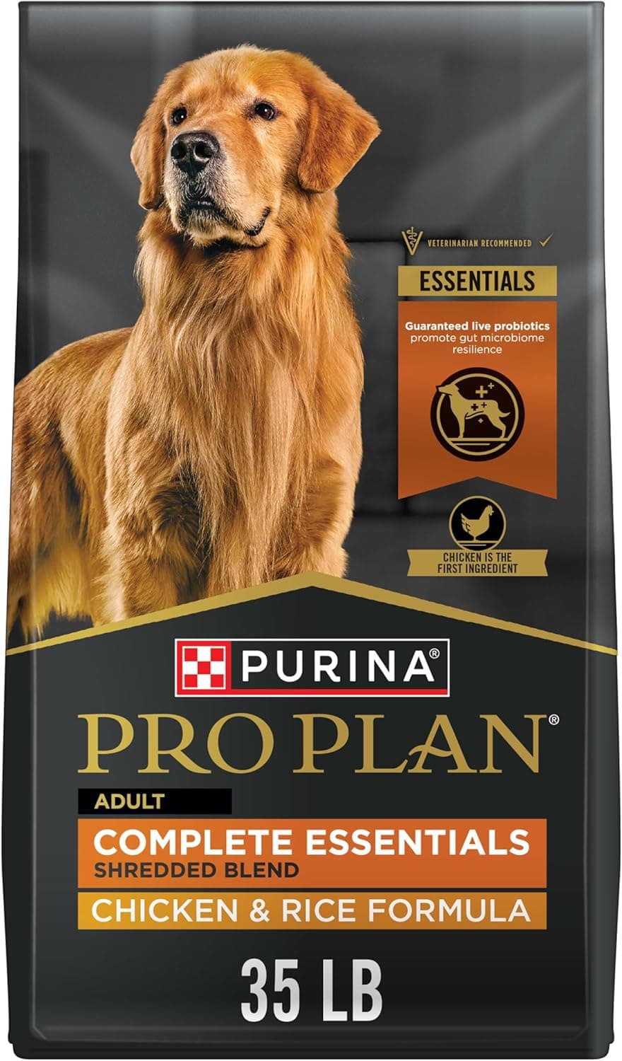 Purina Pro Plan Complete Essentials Shredded Blend Chicken and Rice Dog Food Dry Formula with Probiotics for Dogs - 35 lb. Bag Chicken & Rice 35 Pound (Pack of 1) - Image 2