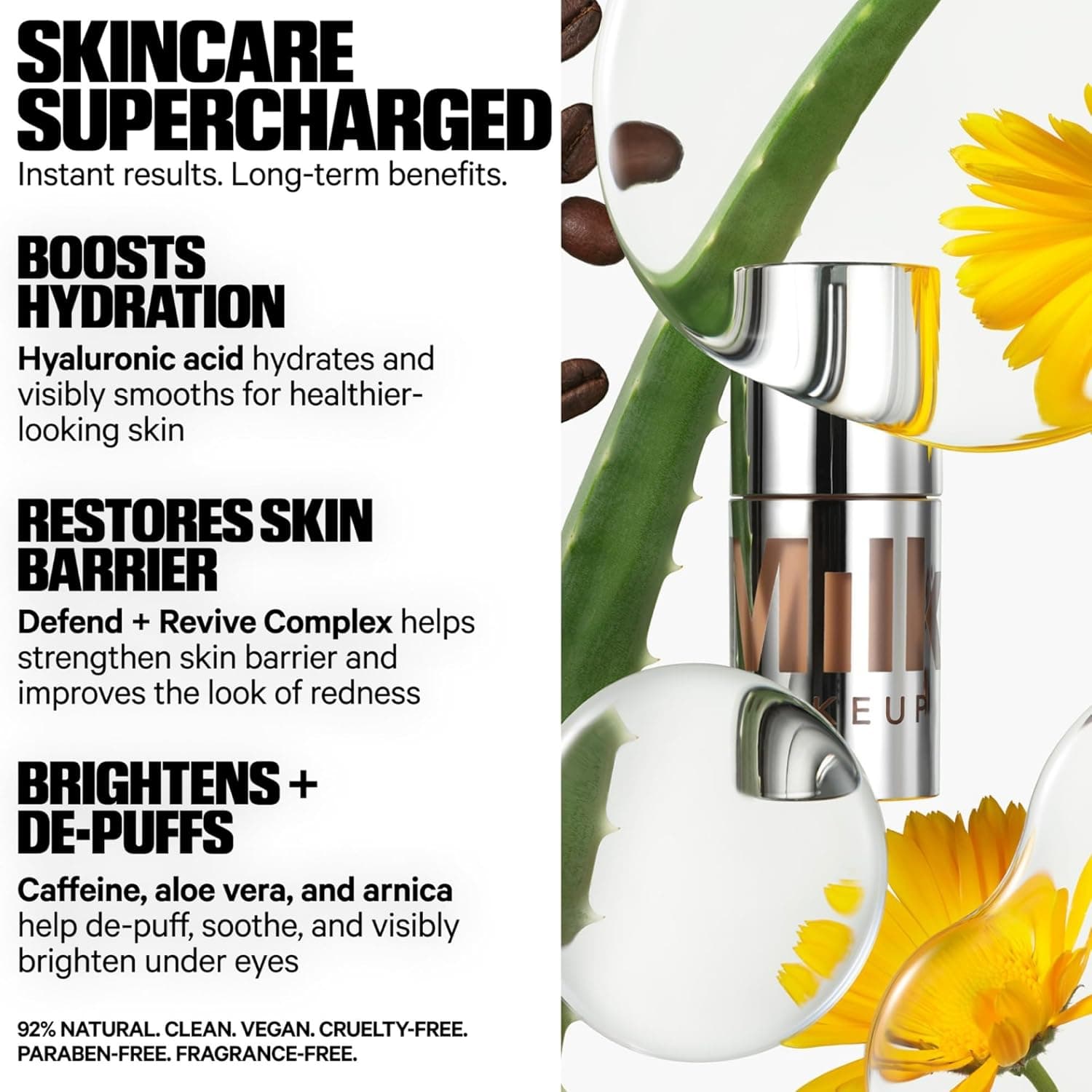 Milk Makeup Future Fluid All Over Cream Concealer - Medium-to-Full Coverage - Up to 12-Hour Wear - Crease-Proof Finish - Vegan, Cruelty Free 07NW - Light with Neutral Warm Undertones - Image 6