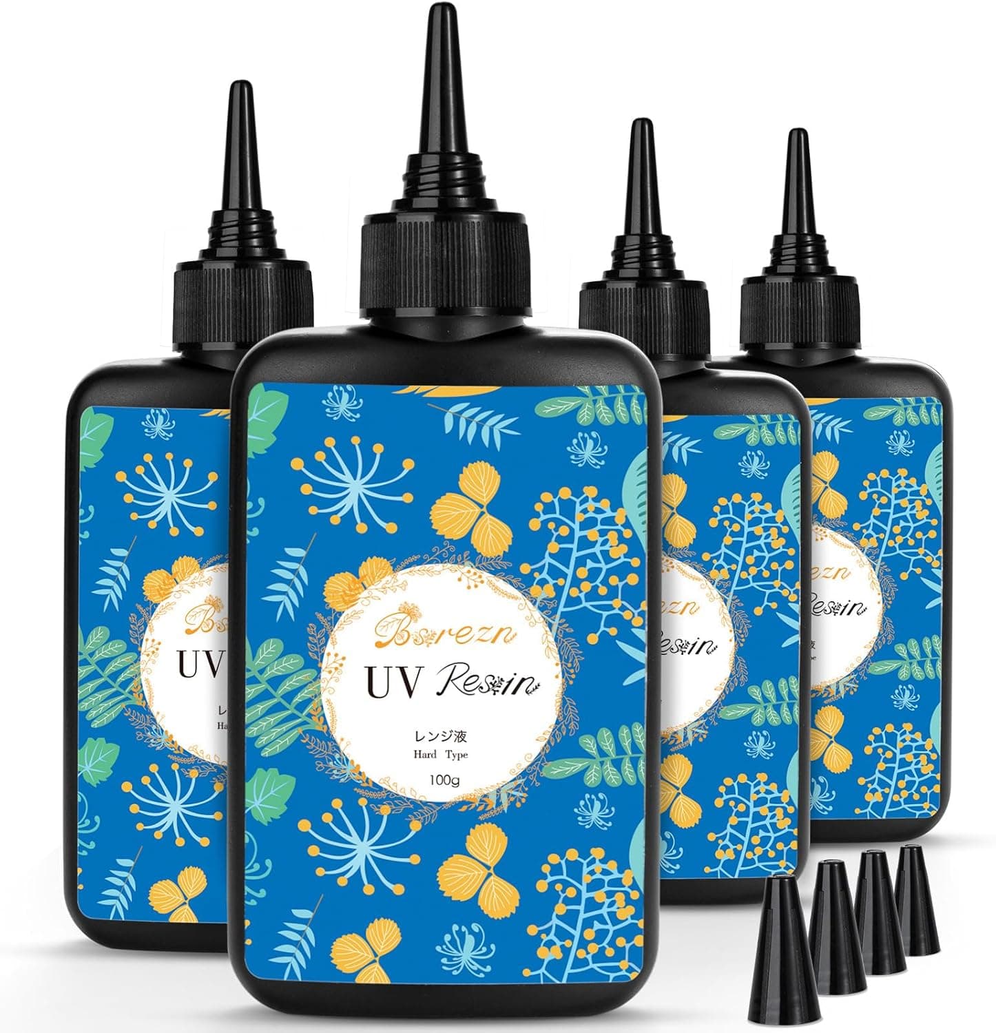 Bsrezn 400g UV Resin Hard, Crystal Clear UV Epoxy Resin para sa Paggawa ng Alahas at Crafting (100g x 4) 400 g - Image 2