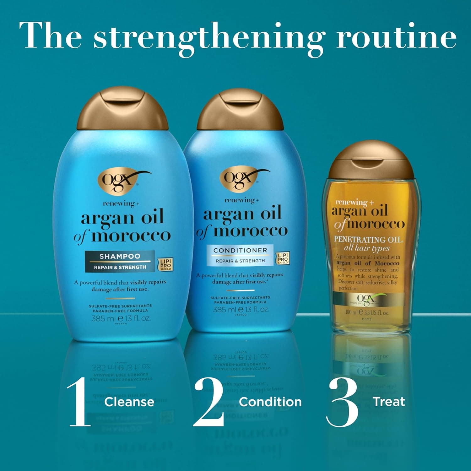 OGX Renewing + Argan Oil of Morocco, Cold-Pressed Argan Oil for Hair Penetrating Treatment & Shine, Moisturizing & Strengthening Silky Oil for All Hair Types, Paraben & Sulfate Free, 3.3 fl oz | Renewing, Moisturizing, Strengthening, Silky Oil, All Hair Types, Paraben-Free Citrus-Fresh, Floral-Green, & Woody 3.3 Fl Oz (Pack of 1) - Image 5