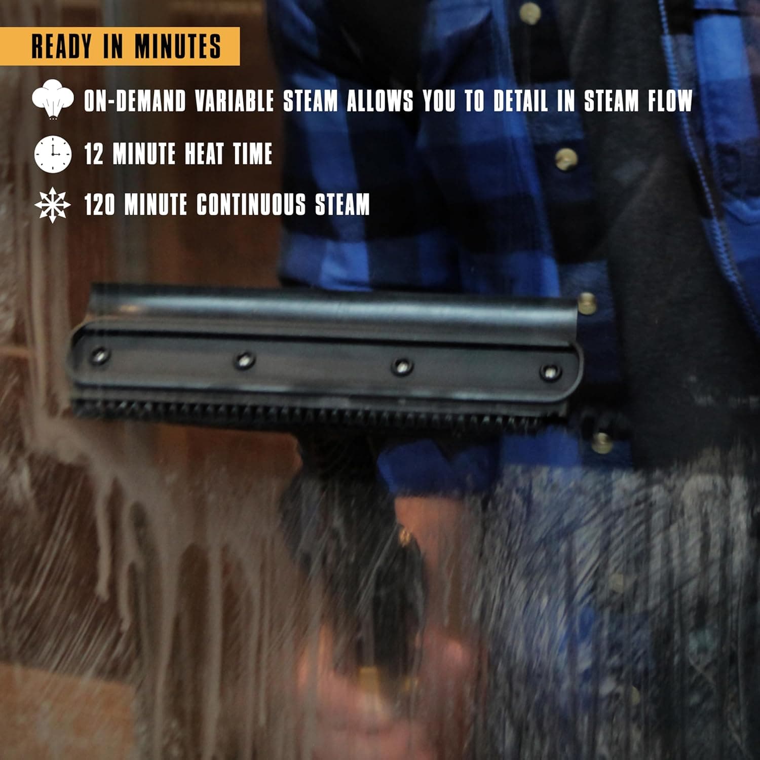 McCulloch MC1385 Deluxe Canister Steam Cleaner, 2-Hour Runtime, Chemical-Free, 23 Accessories: Mop Head, Brushes & More - Built for Home, Tile, Carpet, Furniture, & Personal Car Detailing - Image 6