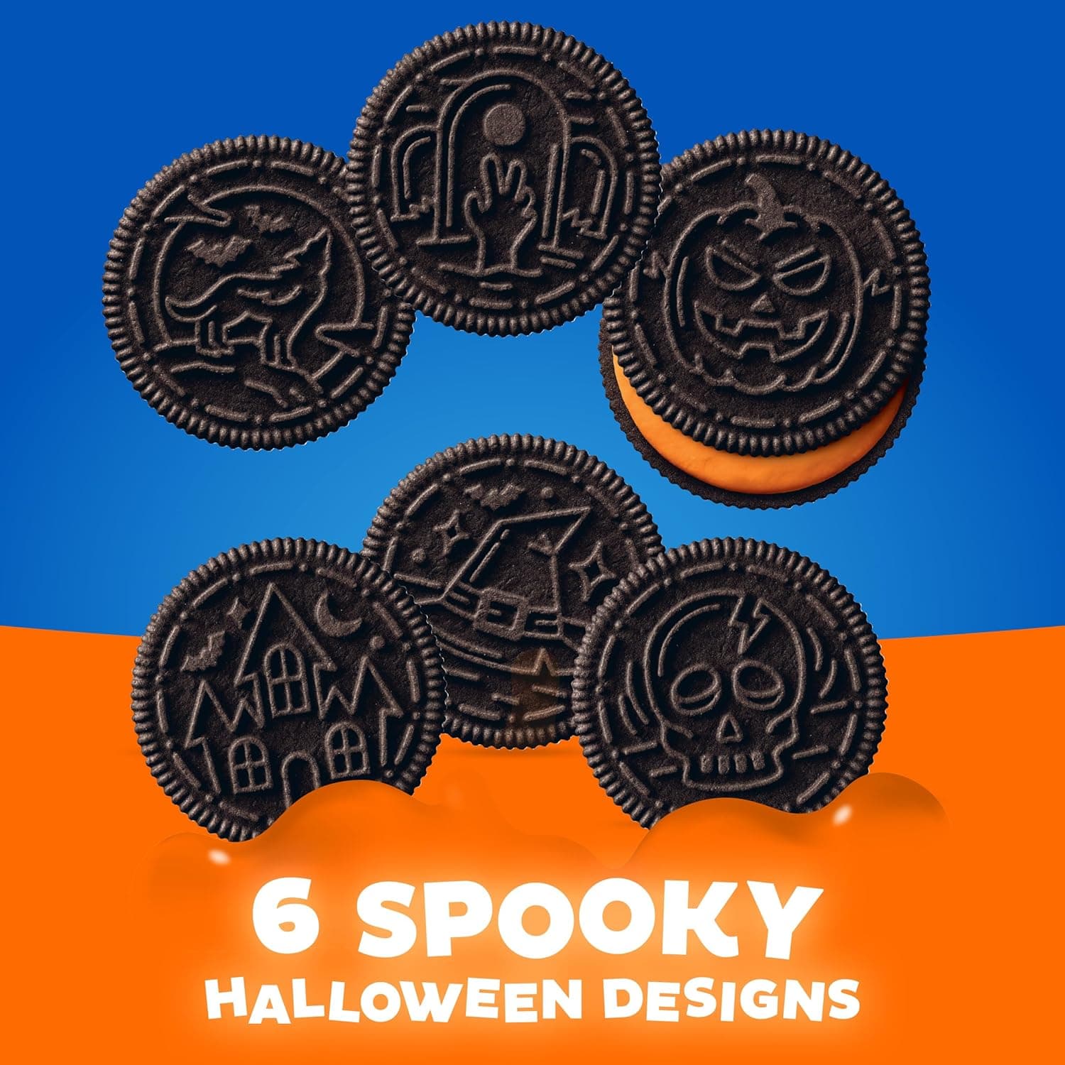 OREO Orange Creme Chocolate Sandwich Cookies, Limited Edition, Halloween Cookies, 18.71 oz Orange crème chocolate sandwich 18.71 Ounce (Pack of 1) - Image 3