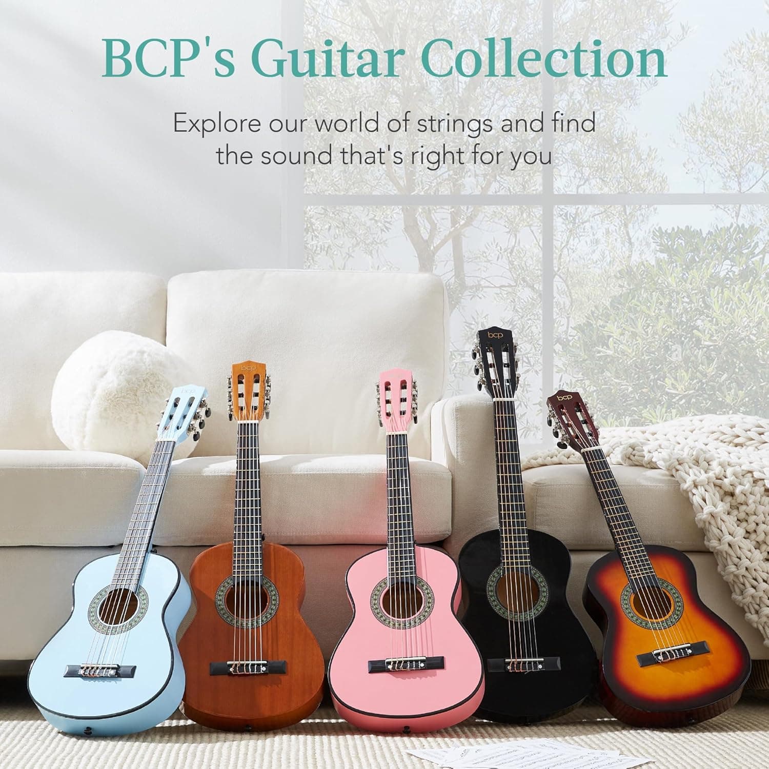 Best Choice Products 30in Kids Acoustic Guitar, All-in-One Beginner Starter Kit w/Strap, Case, Extra Strings, Rosette Inlay - Pink Pink 30in - Image 7