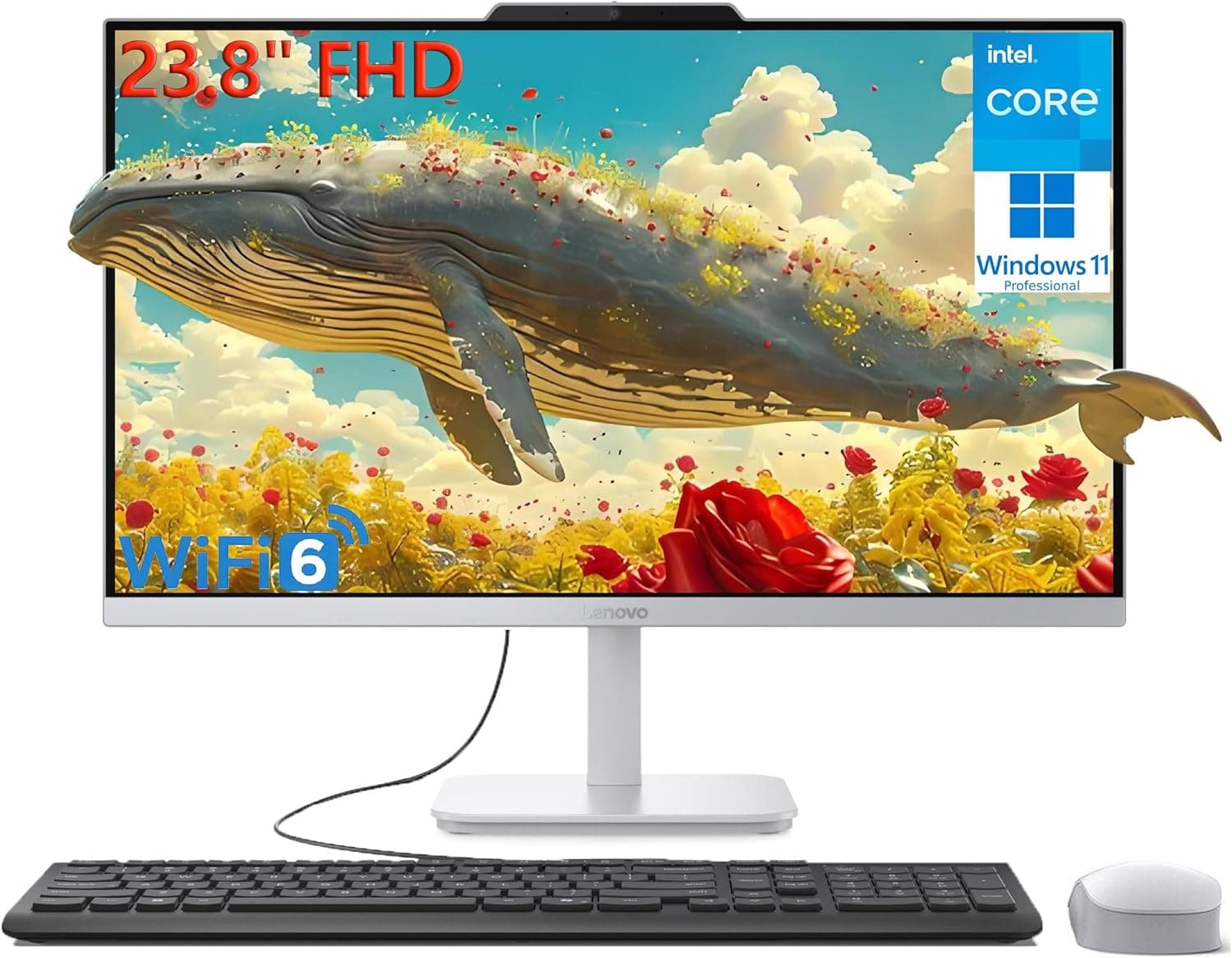 Lenovo 24 23.8" Fhd All-in-One Desktop Computer for Home Office, Intel Processor 8-Core (Beat i5-1140g7), 32gb Ddr4 Ram, 1tb Pcie Ssd, WiFi 6, Bluetooth, Business Aio, Windows 11 Pro, Vent-Hear 32GB RAM, 1TB PCIe SSD - Image 2