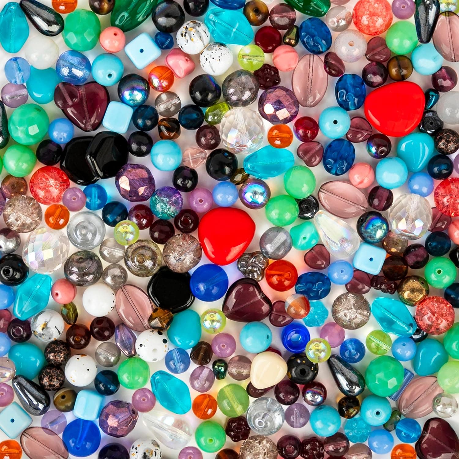 One Pound Assorted Glass Beads for Jewelry Making, DIY Lamp Work, Arts and Crafts, and Decorative Hobby Artistry, Colorful Crystal Assortment Bulk Mix, 4-18mm (Mixed Colors) (1) - Image 10