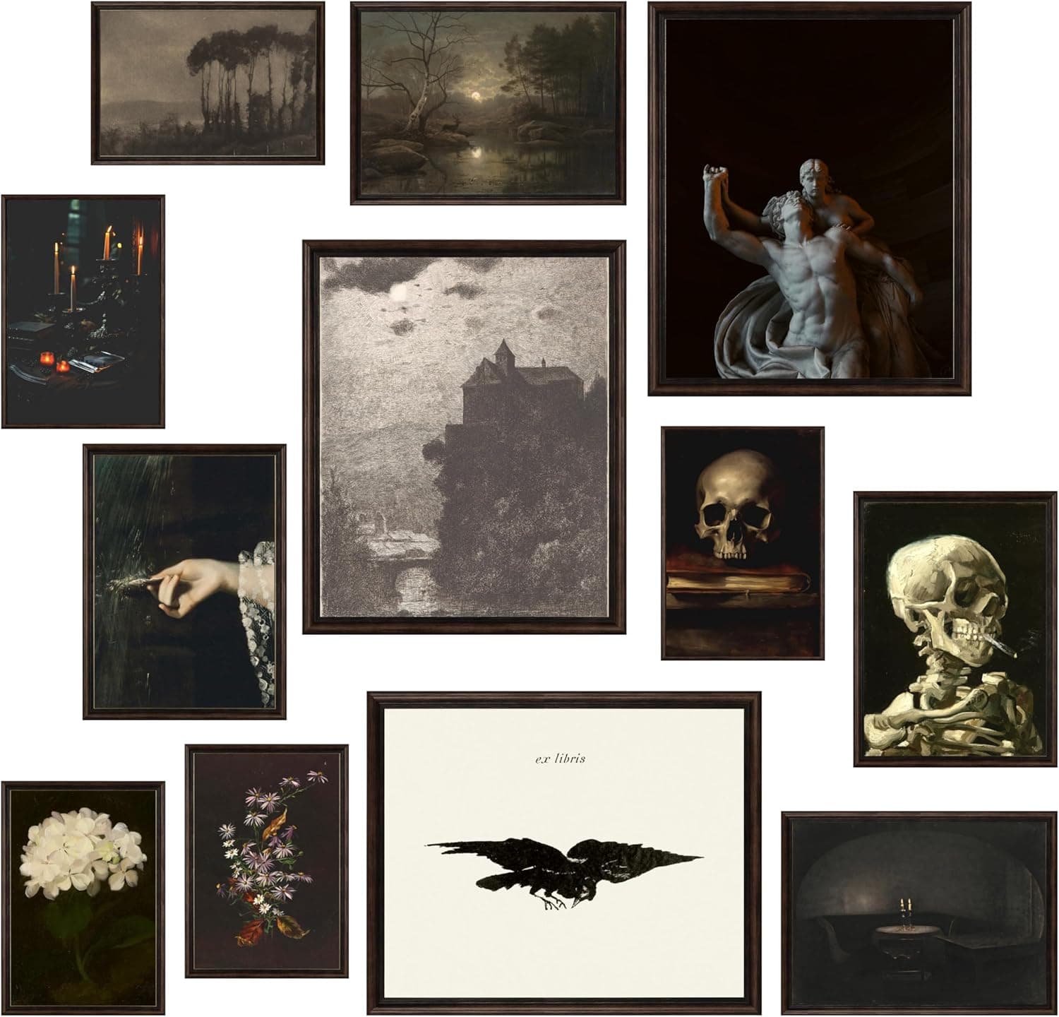 97 Decor Dark Academia Decor For Bedroom - Gothic Home Decor Aesthetic, Moody Dark Academia Wall Art, Vintage Halloween Posters For Room Aesthetic, Spooky Gothic Pictures Goth Decorations (UNFRAMED) Dark Academia UNFRAMED - Image 2