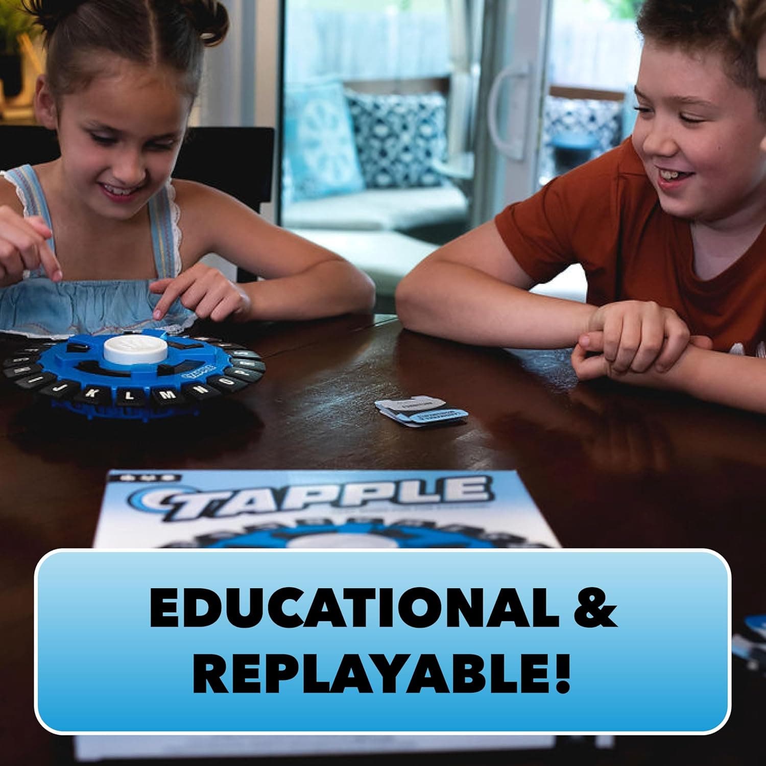 USAOPOLY The Original TAPPLE, The Fast-Paced Family Board Game,Choose a Category & Race Against The Timer to be The Last Player,Learning Word Game for Ages 8 & Up, 2-8 Players, 15-20 Minute Play Time Pack of 1 - Image 7
