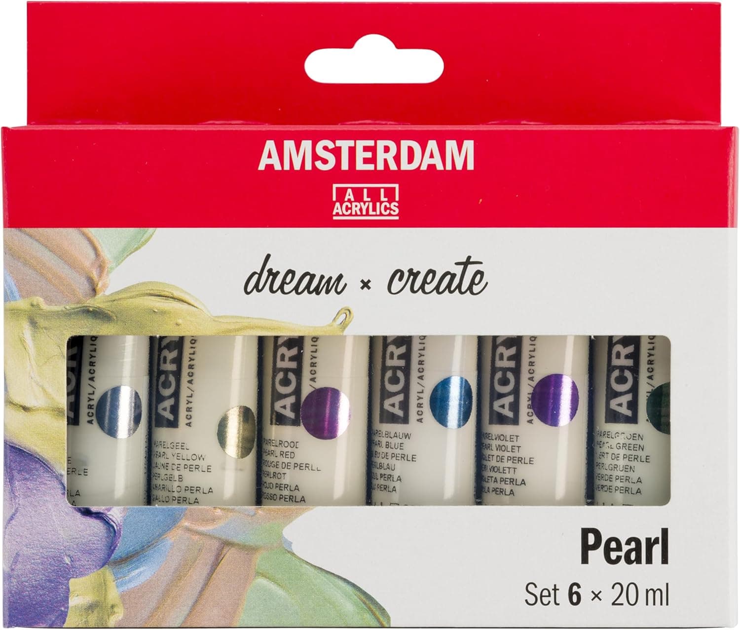 Amsterdam Acrylic Standard Series Paint Set 6x20ml, Pearl - Image 2