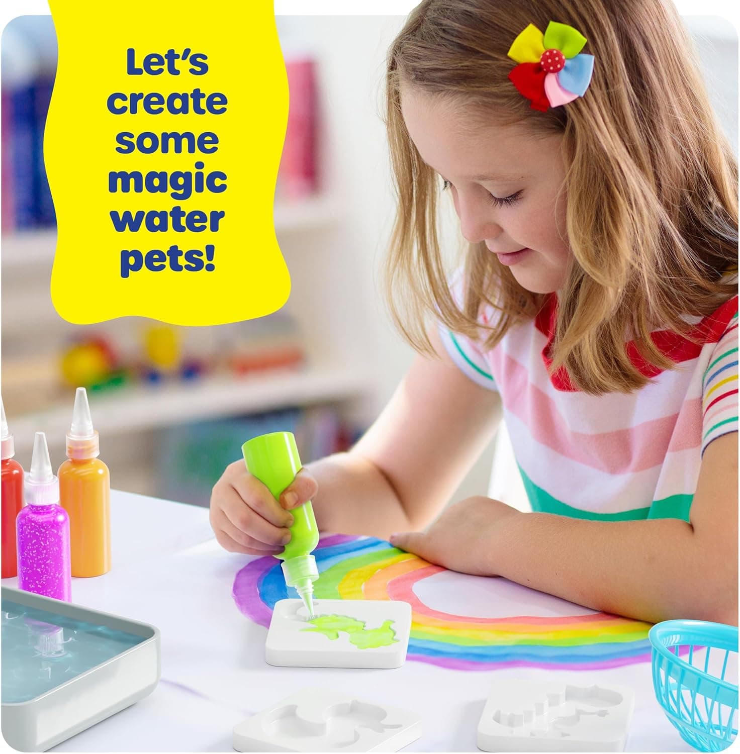 Dan&Darci Aqua Fairy Water Gel Kit for Kids - Magic Elf Toy Kits - Waters Pets - DIY Squishy Maker Set - Craft for Kids - Make Your Own Squishies Toys Crafts for Boys & Girls Multi-colored - Image 5