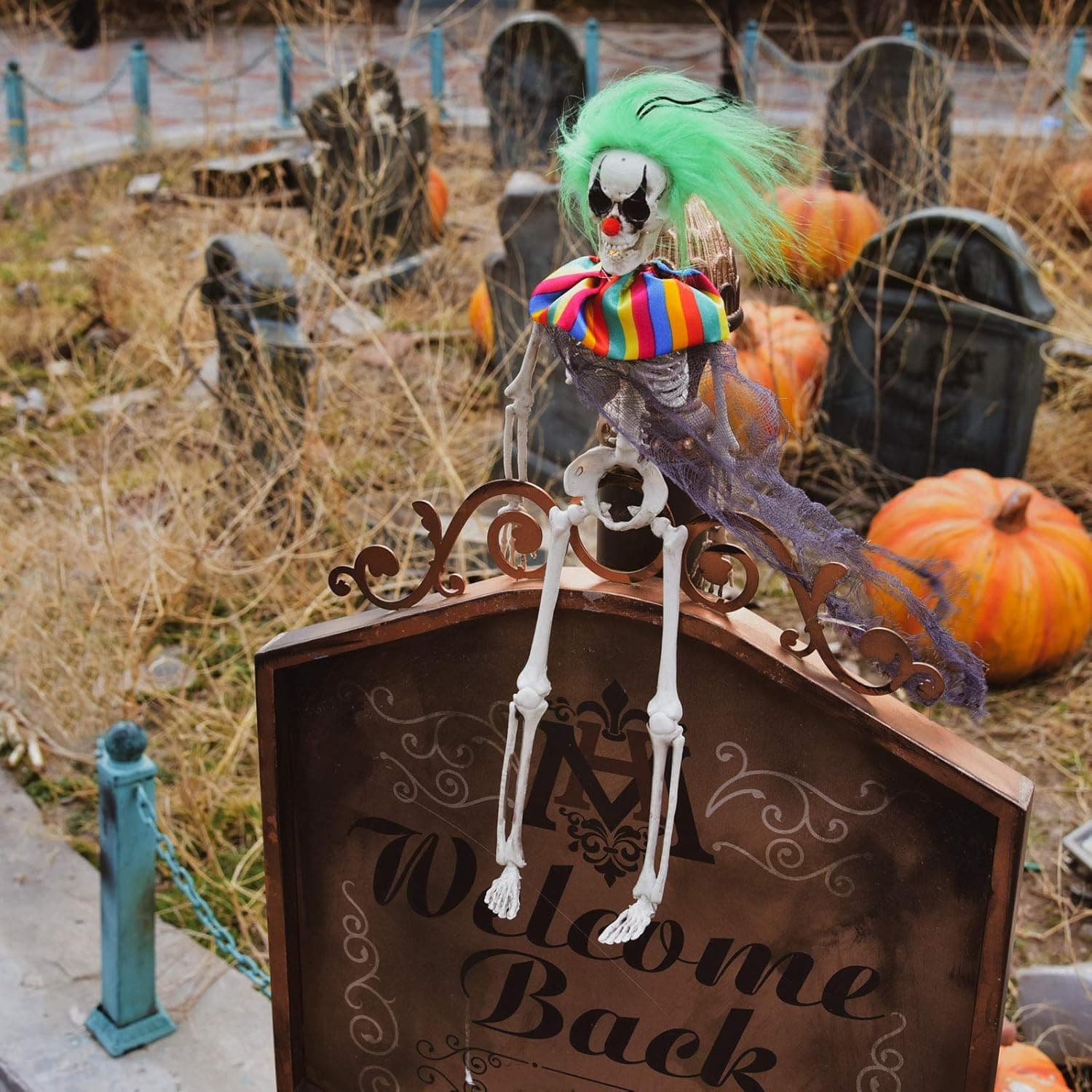FUN LITTLE TOYS 4 Pack Halloween Decorations - Outdoor/Indoor Clown Yard Patio House Decor for Haunted House Props - Image 7