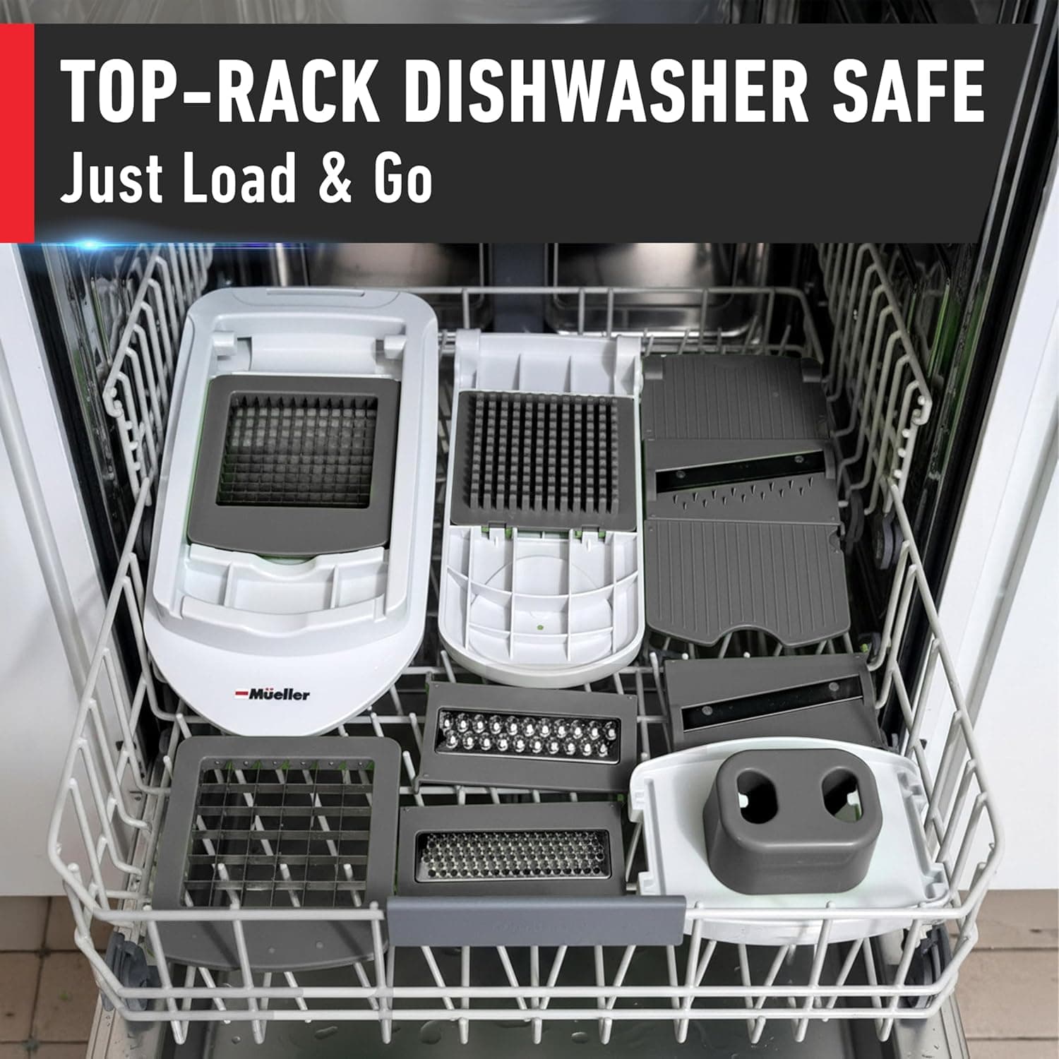 Mueller The Real Original Pro Chopper since 2013 Vegetable Chopper Mandoline Slicer, 8 Blade Food Veggie Chopper Onion Vegetable Cutter with Container, Kitchen Gadgets & Essentials, (10 in 1) 8 Blade Gray - Image 9