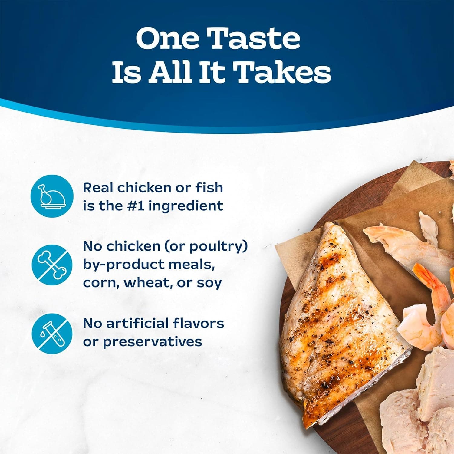 Blue Buffalo Tastefuls Flaked Wet Cat Food Variety Pack, Made with Natural Ingredients, Tuna, Chicken, Fish & Shrimp, 3-oz Cans (12 Count, 4 of Each) Variety Pack: Tuna, Chicken, Fish & Shrimp 1 Ounce (Pack of 12) - Image 6