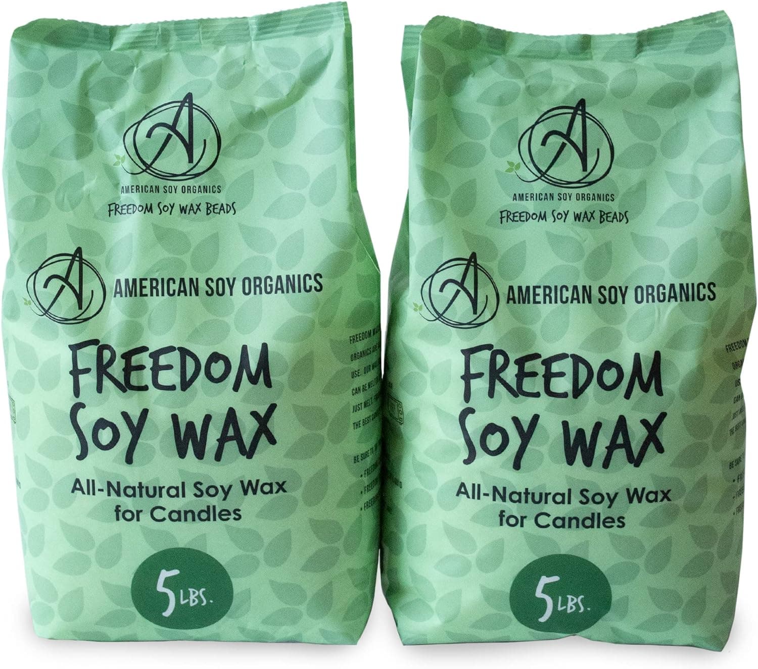 American Soy Organics Freedom Soy Wax Beads pour la fabrication de bougies - Fournitures naturelles pour la fabrication de bougies - Cire à bougie sans paraffine, sans cire d'abeille pour bougies en contenant, bougies chauffe-plat et fondants, 10 lbs 10lb - Image 2