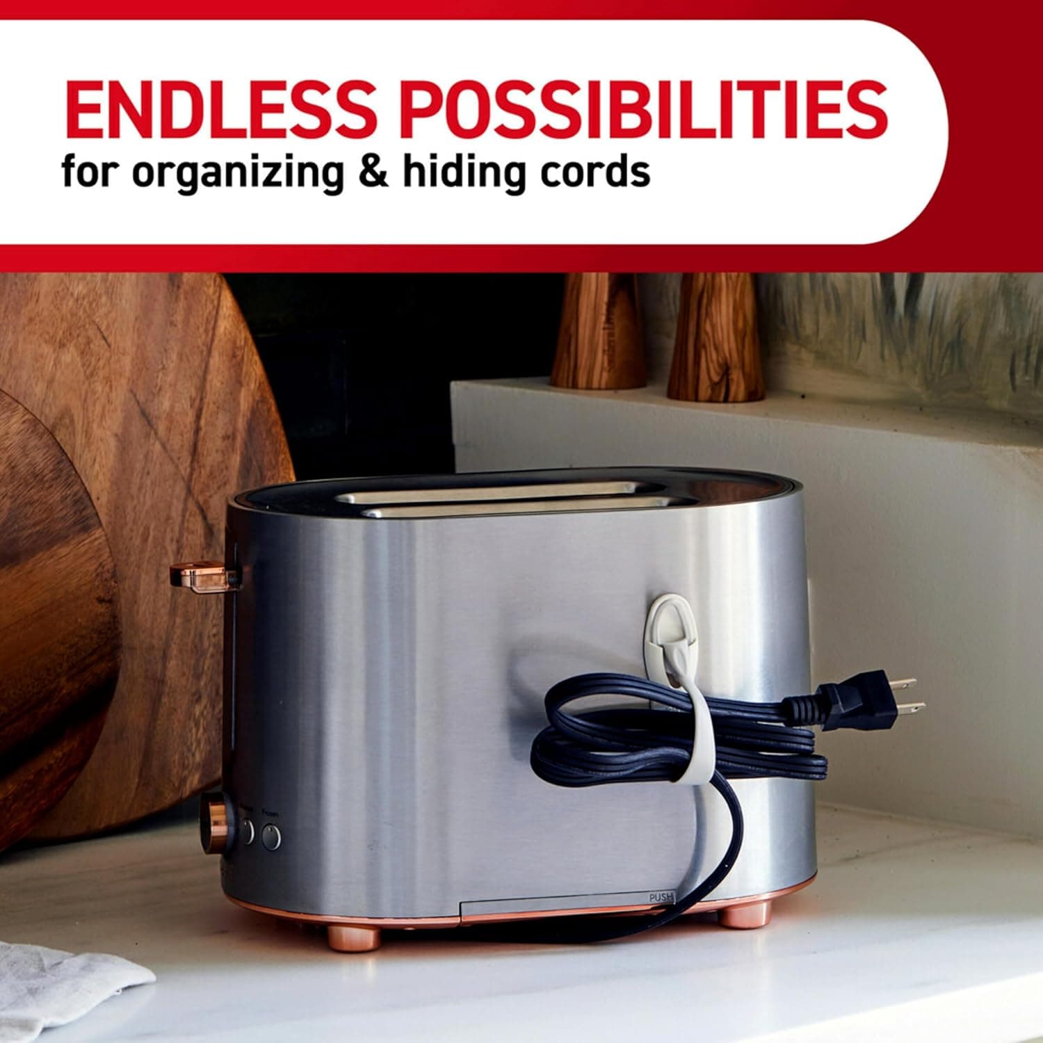 Command Cord Bundlers, Damage-Free Hanging Cord Organizer, No Tools Cord Bundler for Hanging Electrical Cables of Christmas Decorations, 6 Gray Cord Bundlers and 12 Command Strips - Image 7