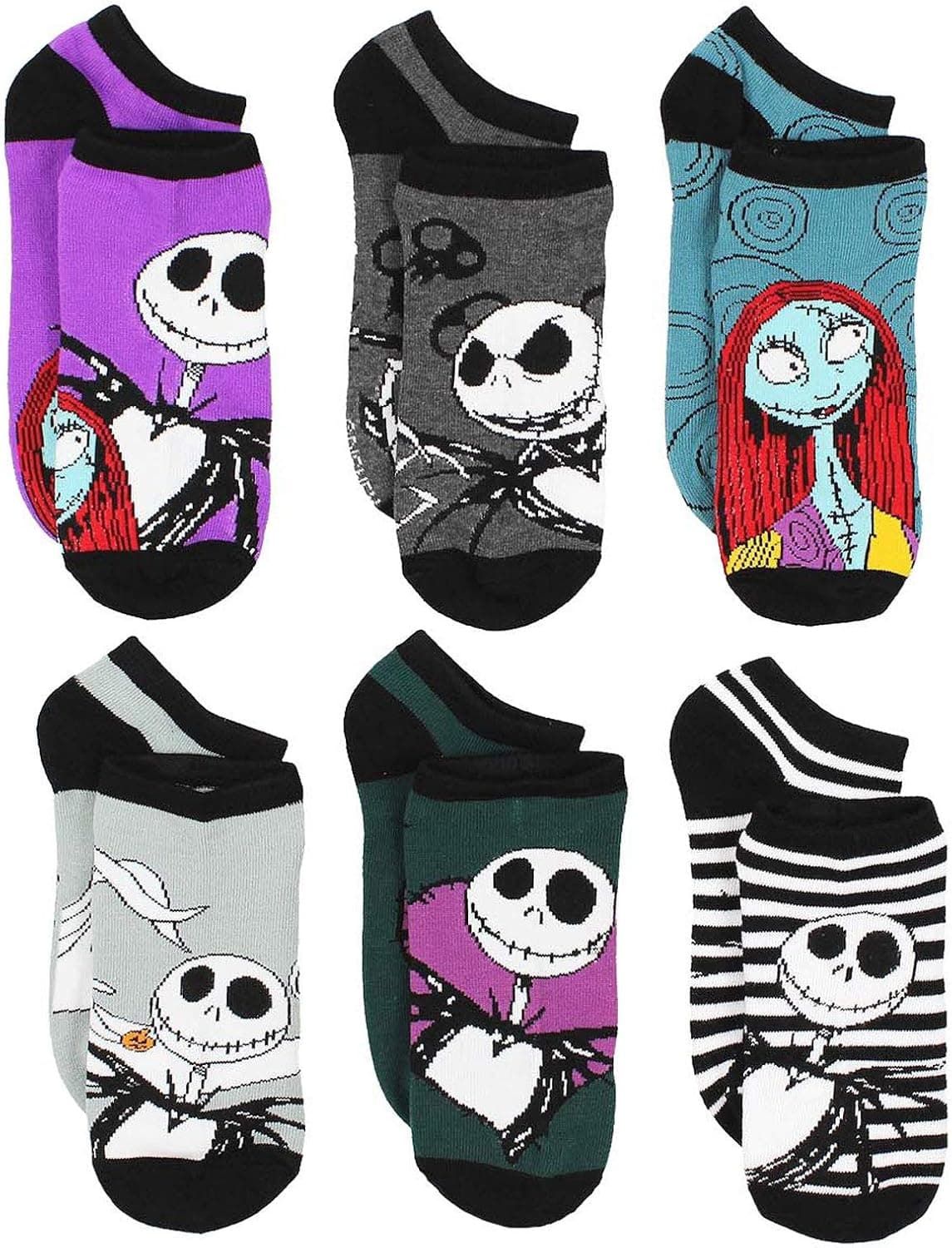 Disney Character Kids Adults 6 Pack Sock Set Large Purple - Image 2