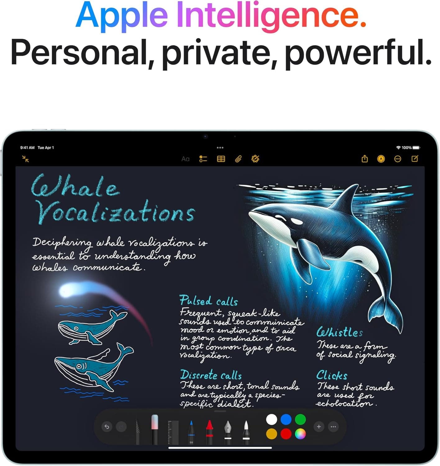 Apple iPad Air 11-inch with M3 chip Built for Apple Intelligence, Liquid Retina Display, 128GB, 12MP Front/Back Camera, Wi-Fi 6E, Touch ID, All-Day Battery Life — Starlight Wi-Fi 128GB Starlight Without AppleCare+ - Image 4