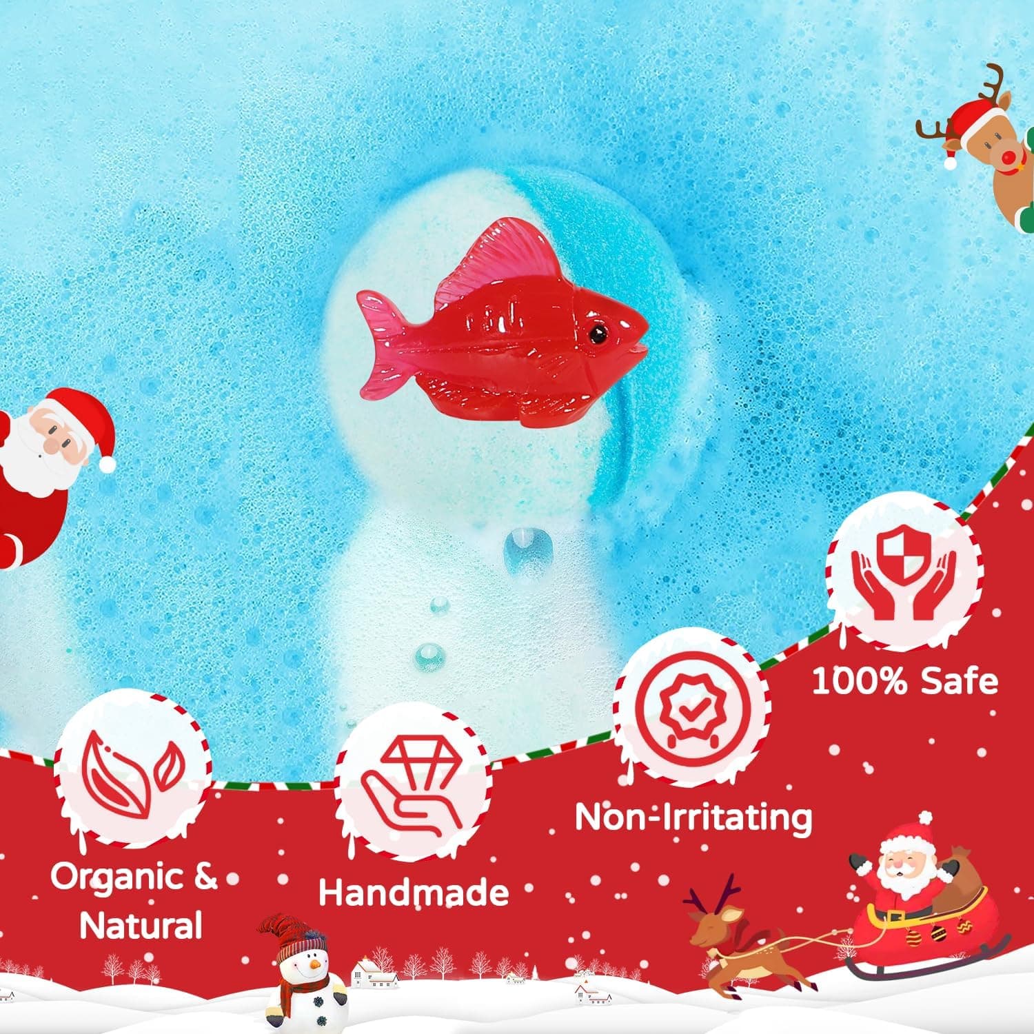 Bath Bombs for Kids with Surprise Inside, 24 Pack Kid Bath Bombs Gift Set, Christmas Gifts for Kids Stocking Stuffers for Boys Girls Kid Bubble Bath Fizzy with Bath Toys Inside - Image 6