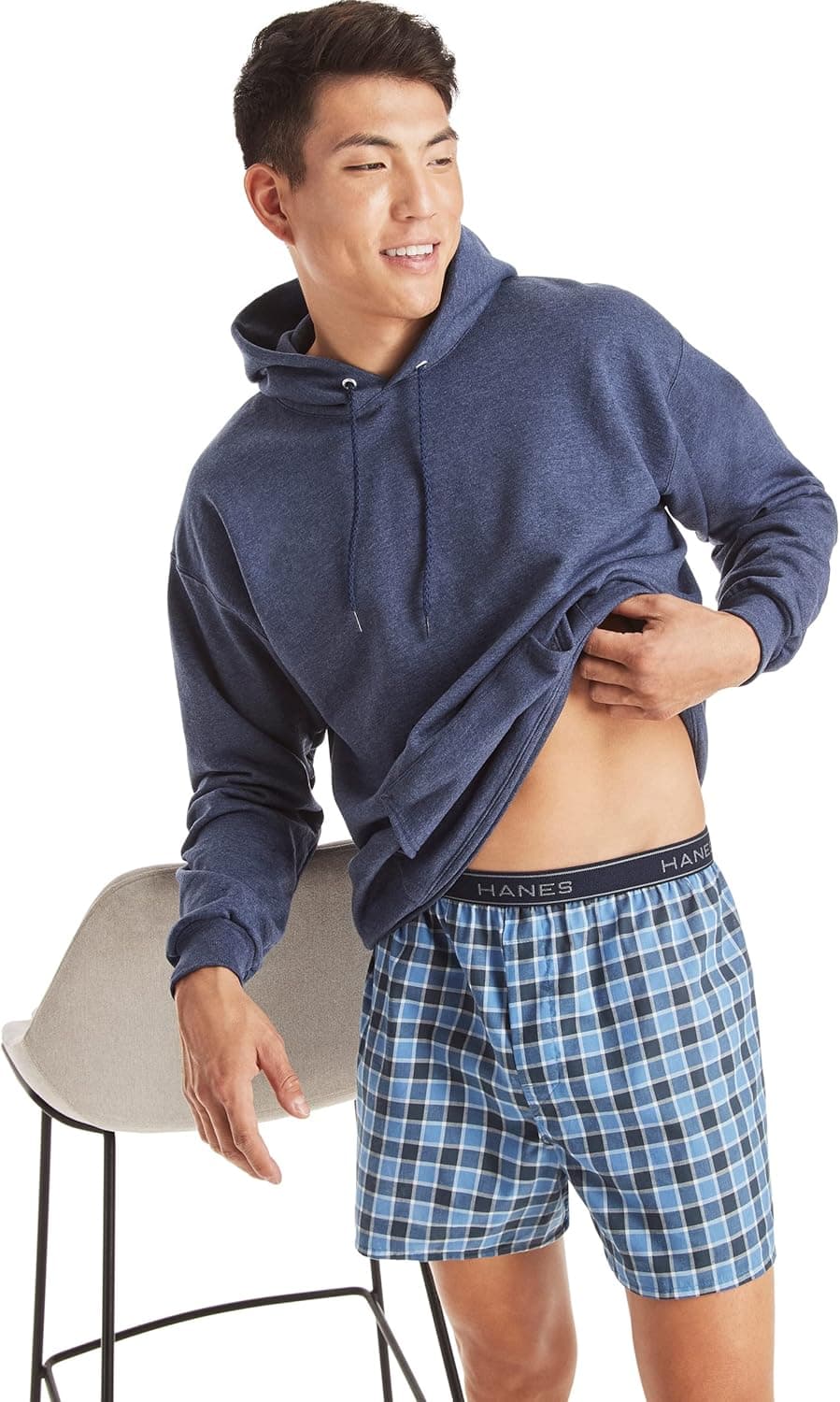 Hanes Men's Underwear Boxers Pack, Cool & Breathable Cotton Underwear, Moisture-Wicking Boxers for Men 6 Assorted - 6 Pack Large - Image 6