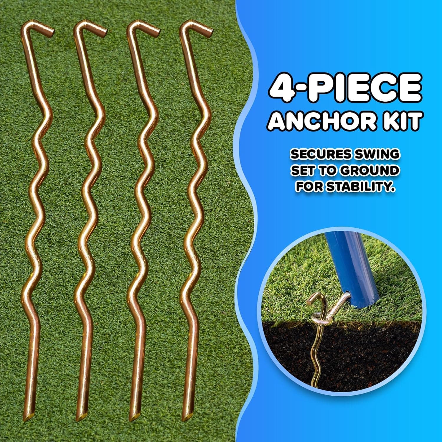 Sportspower Starlight Metal Swing Set with 2 LED Light-Up Swings, Saucer Swing & 5ft Slide – Outdoor Kids Playset with Sturdy Frame and Safety Features - Image 7