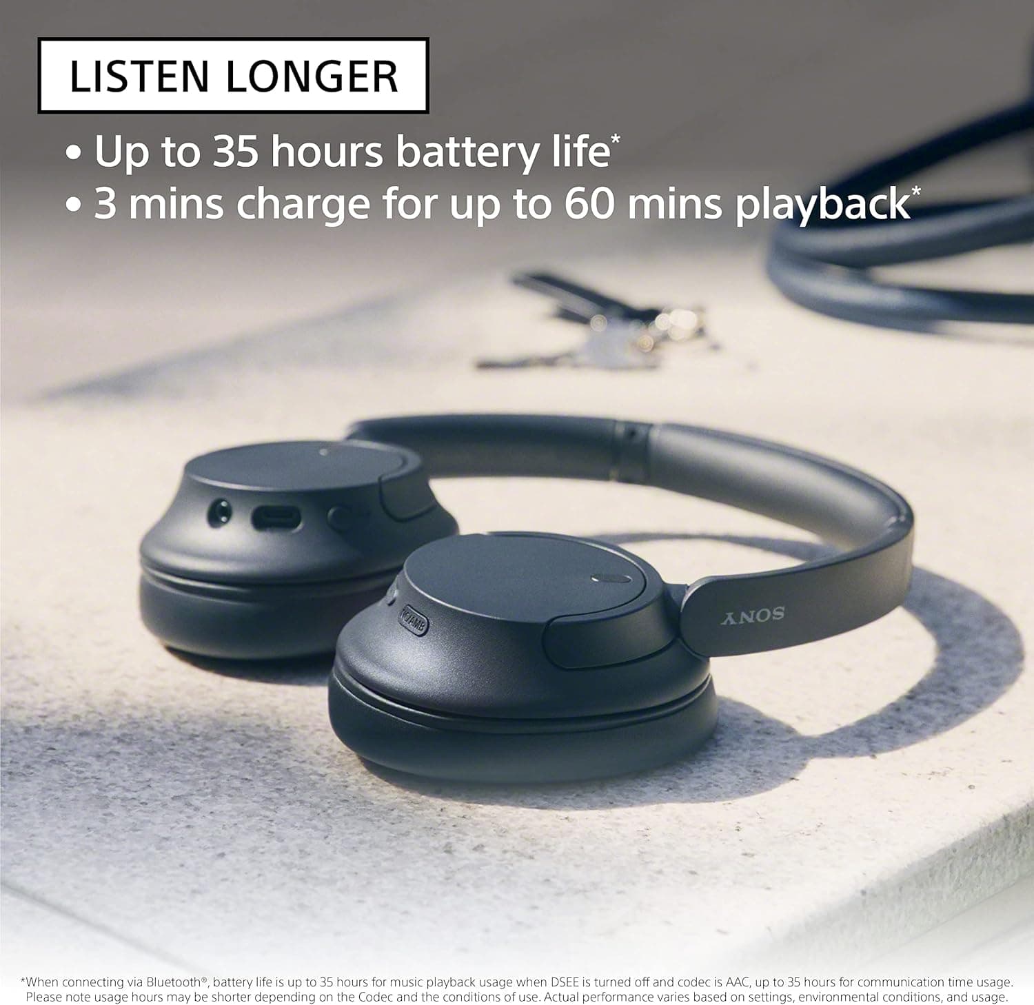 Sony WH-CH720N Noise Canceling Wireless Headphones Bluetooth Over The Ear Headset with Microphone and Alexa Built-in, Black New - Image 6