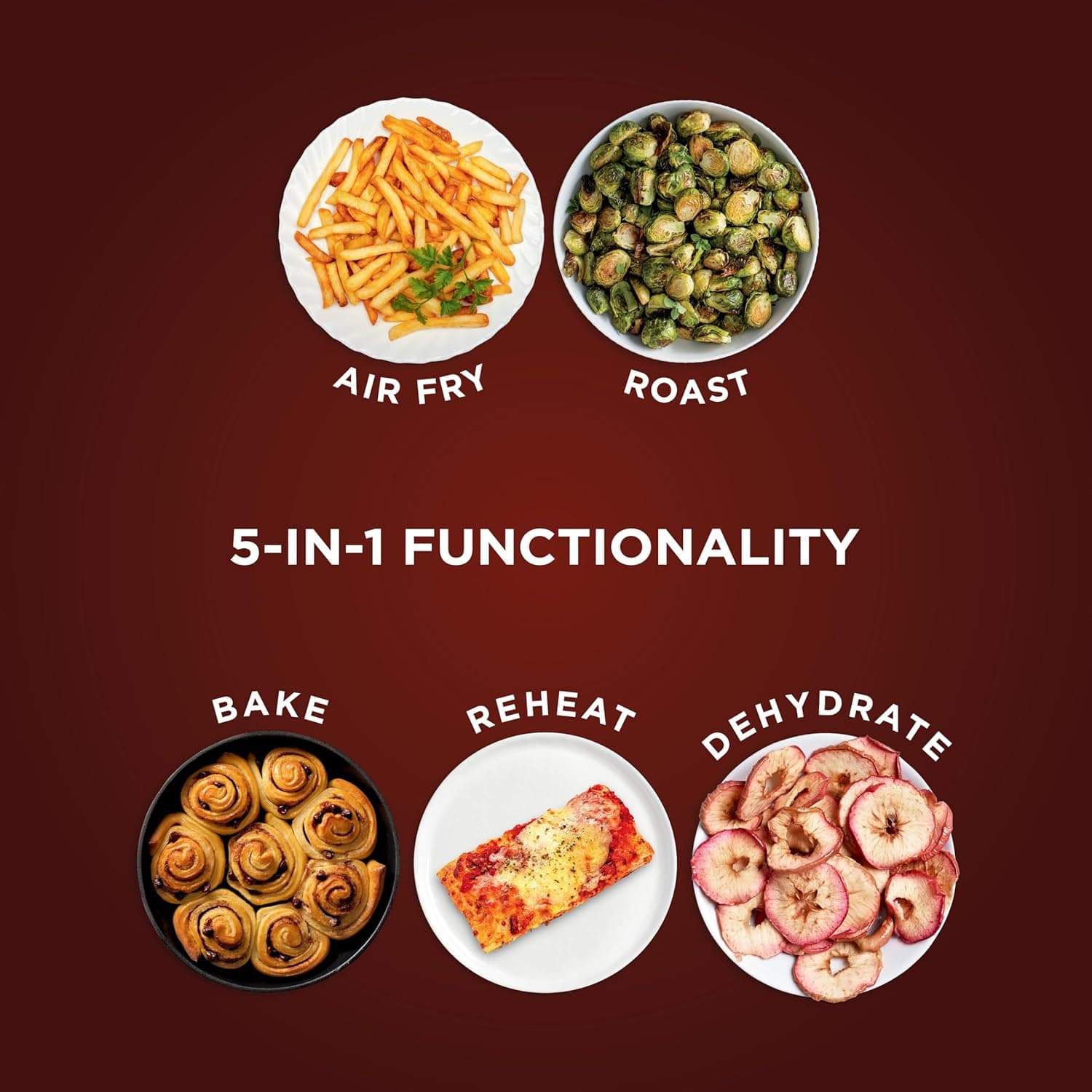 Ninja | Air Fryer | 4 QT Capacity | 4-in1 Roast, Crisp, Roast, Reheats, & Dehydrates | Dishwasher Safe Parts | Includes 20 Easy & Healthy Recipes | Compact | Grey | AF101 - Image 5