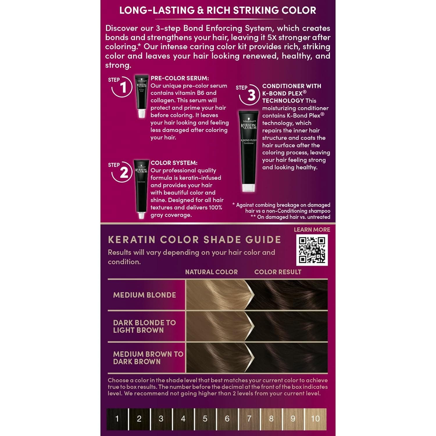 Schwarzkopf Keratin Permanent Hair Dye Cream, 3.0 Espresso, Professional Quality Color for Up to 100% Gray Coverage, Bond Enforcing System 3.0 Espresso 1 Count (Pack of 1) - Image 7