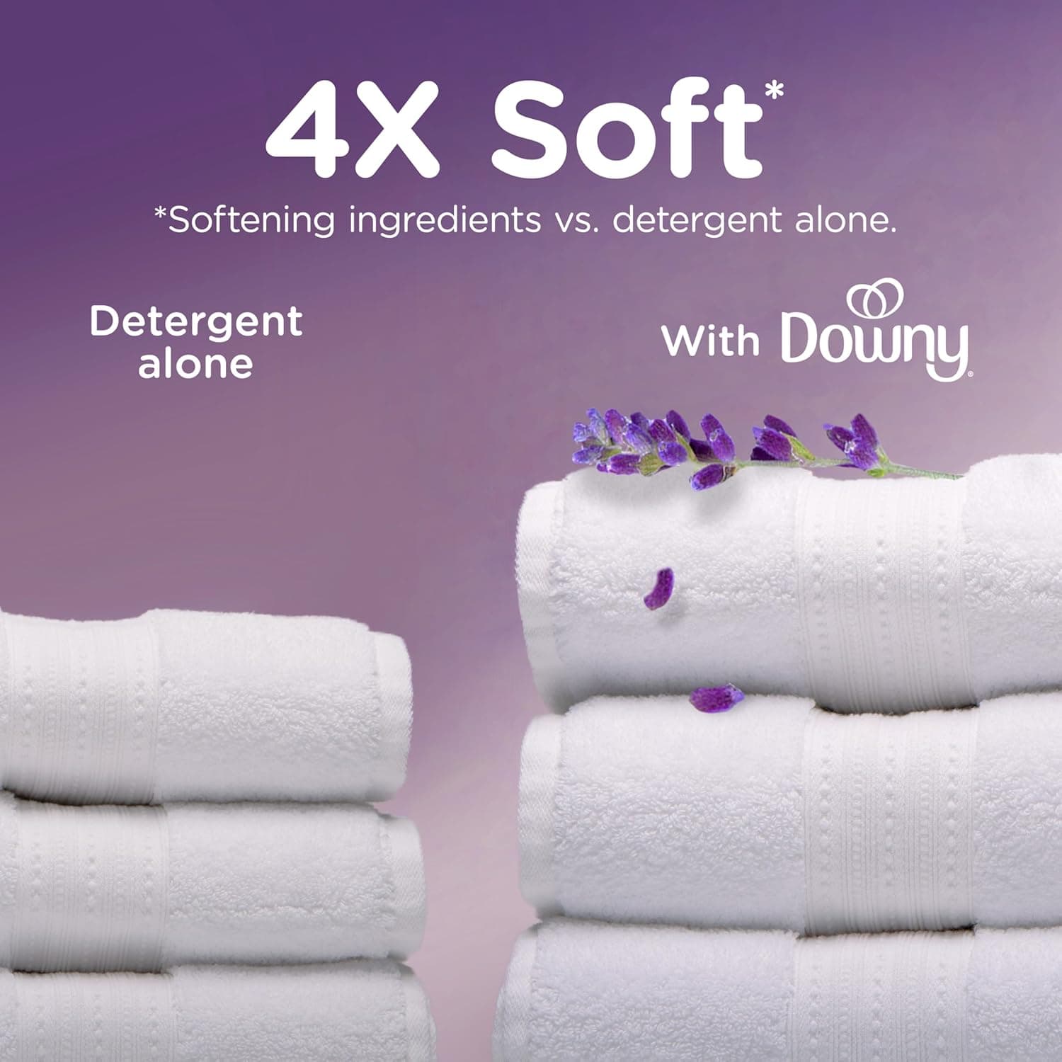 Downy Ultra Soft Fabric Softener Liquid, Calm, Lavender and Vanilla Bean, 26 fl oz, 39 Loads 26 Fl Oz (Pack of 1) Lavender & Vanilla Bean - Image 4