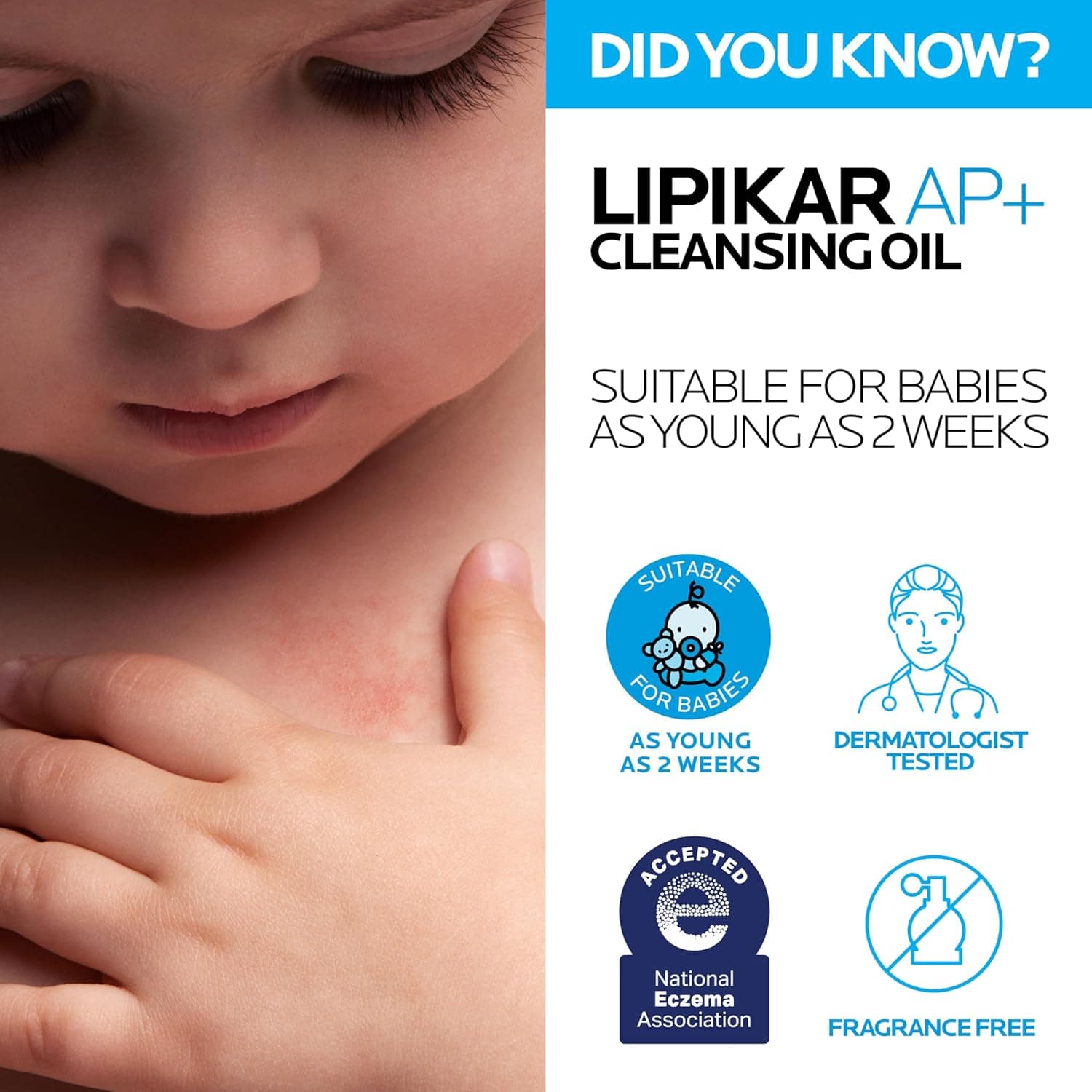 La Roche-Posay Lipikar AP+ Gentle Foaming Cleansing Oil, Gentle Oil Cleanser for Face and Body Formulated with Niacinamide, Long-Lasting 24-hour Hydration, Fragrance-Free & Soap Free 13.52 Fl Oz (Bottle) - Image 10