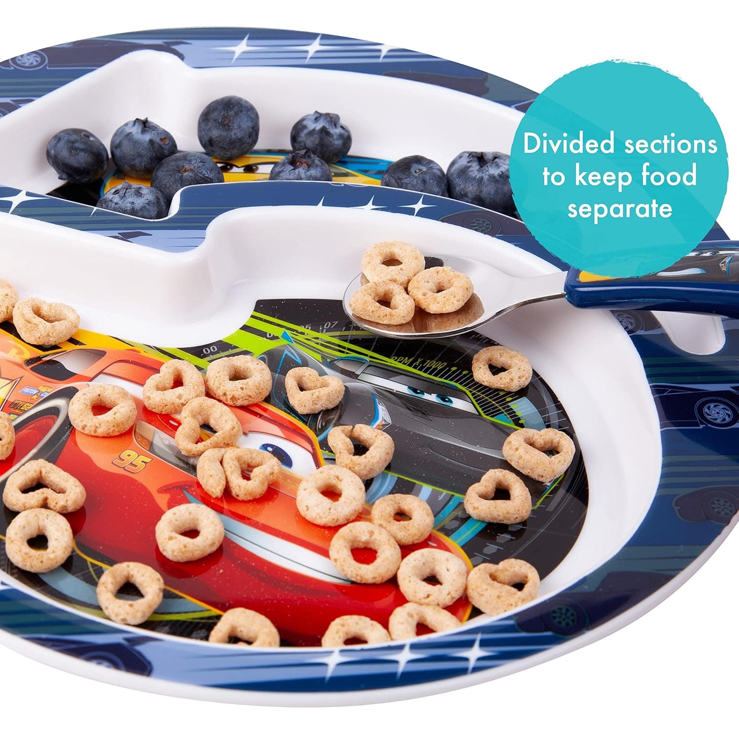 The First Years Disney/Pixar Cars Dinnerware Set - Toddler Plates and Toddler Utensils - 4 Count 4 Piece Set Disney/Pixar Cars - Image 4