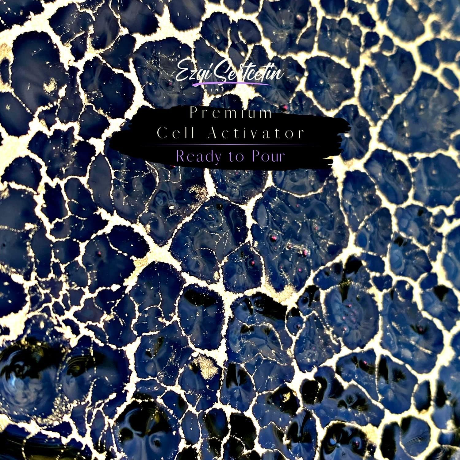 Premium Cell Activator | Ready to Pour | Create Perfect and Unique Cells in Your Painting Works | 4oz by Volume | by Ezgi Sertcetin (Metallic Como Charcoal) - Image 5