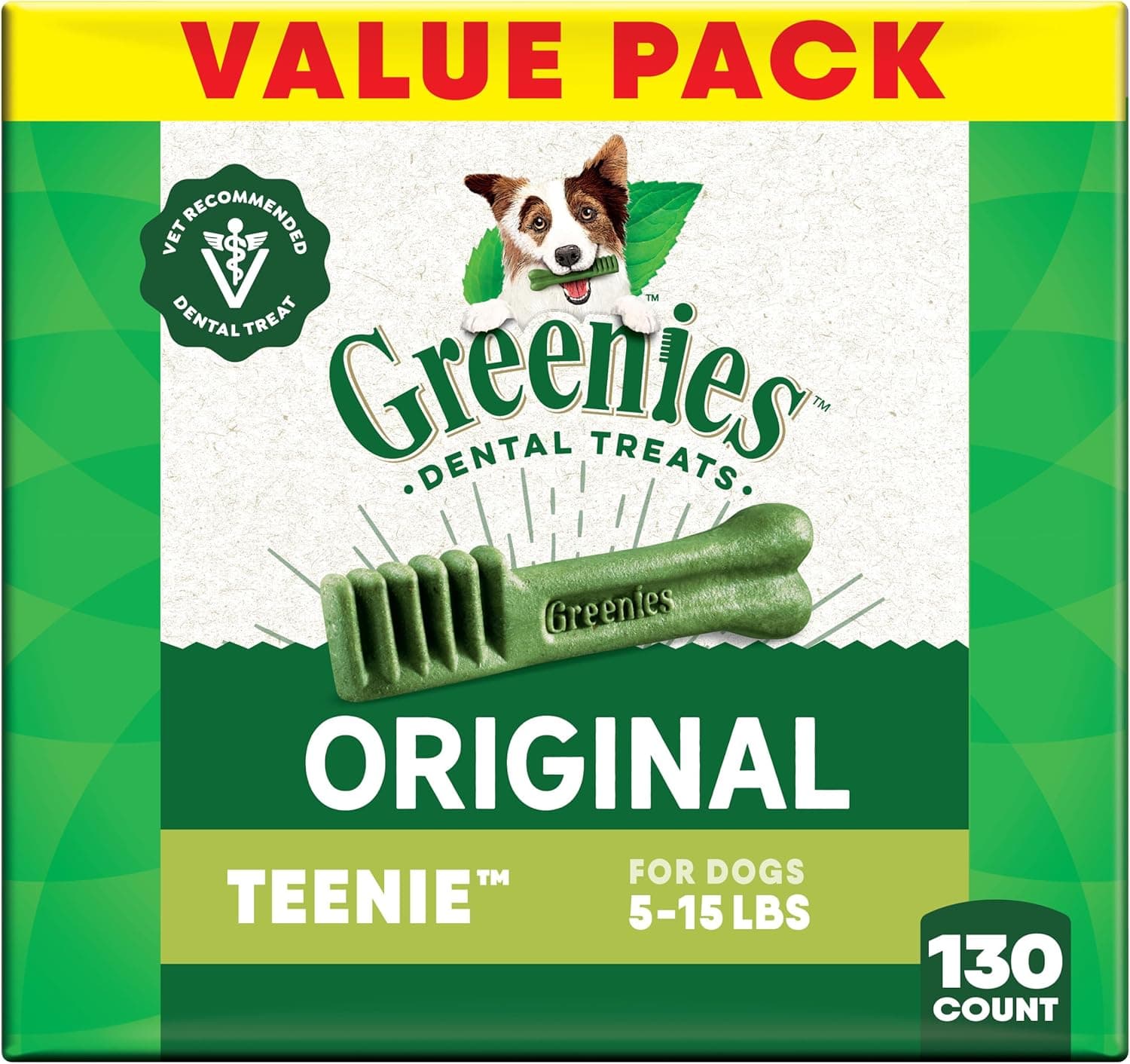 Greenies Veterinarian-Recommended Natural Dental Dog Treats Regular Size, Original Flavor, 36 oz. Pack, 130 Count Original 130 Count (Pack of 1) - Image 2