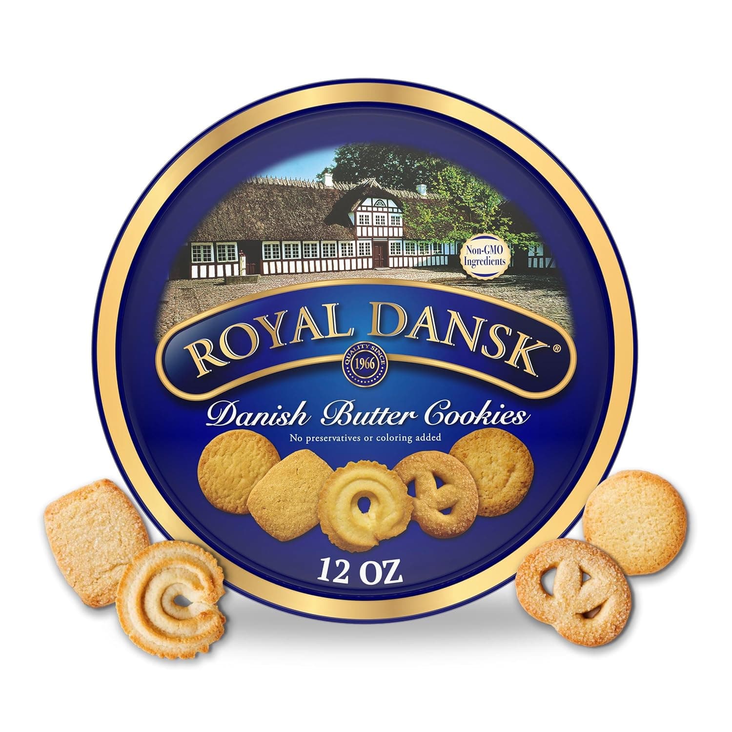 Royal Dansk Danish Butter Cookies, Premium Assorted Cookies in Gift Tin, Great for Sharing and Gifting, 12 oz Danish Butter cookies 12 Ounce (Pack of 1) - Image 2